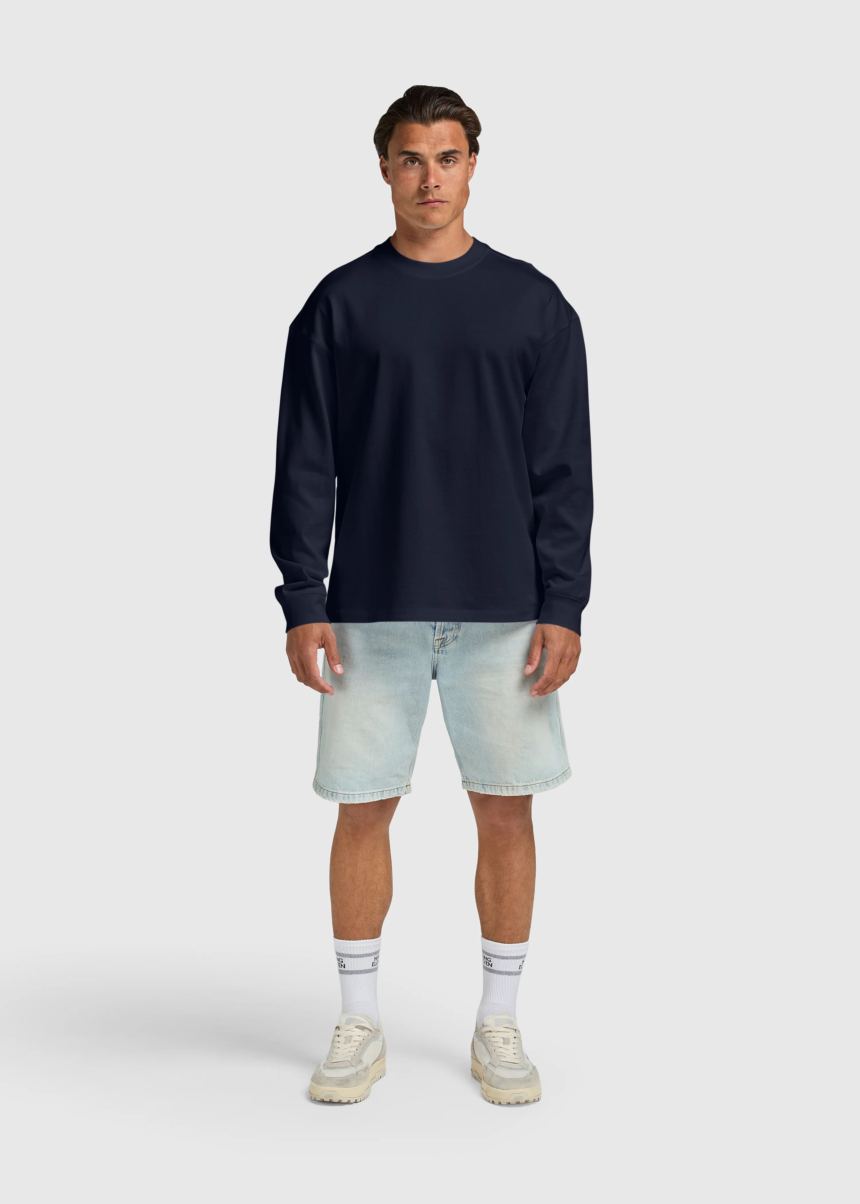 Premium Longsleeve - Navy Blue - Image 4