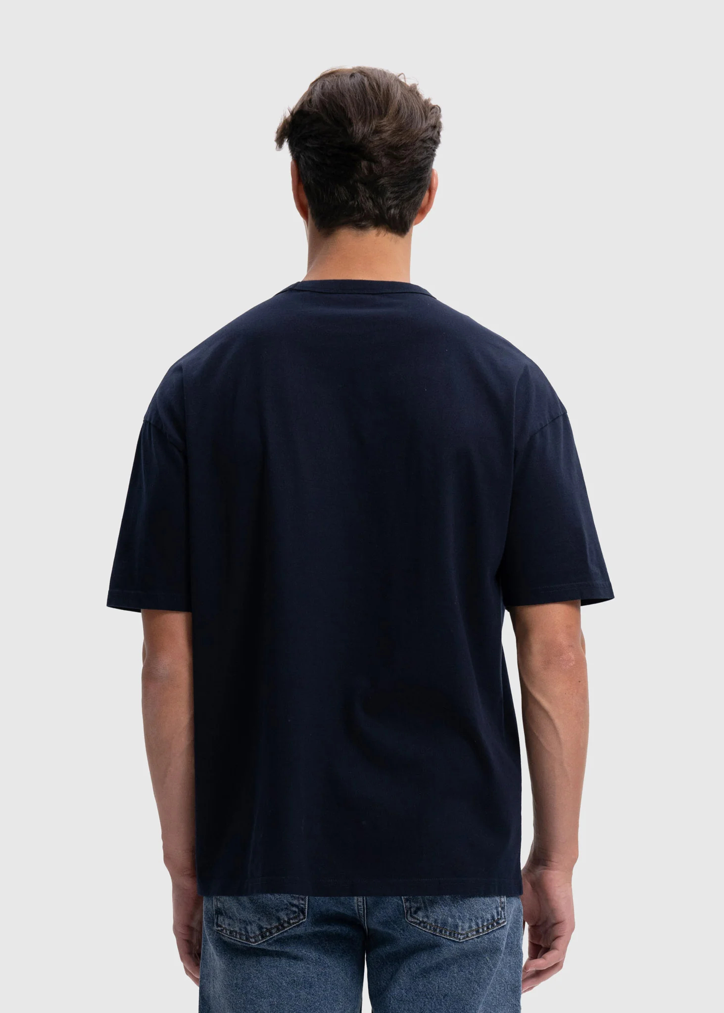 Light Oversized Premium Tee - Navy Blue - Image 4