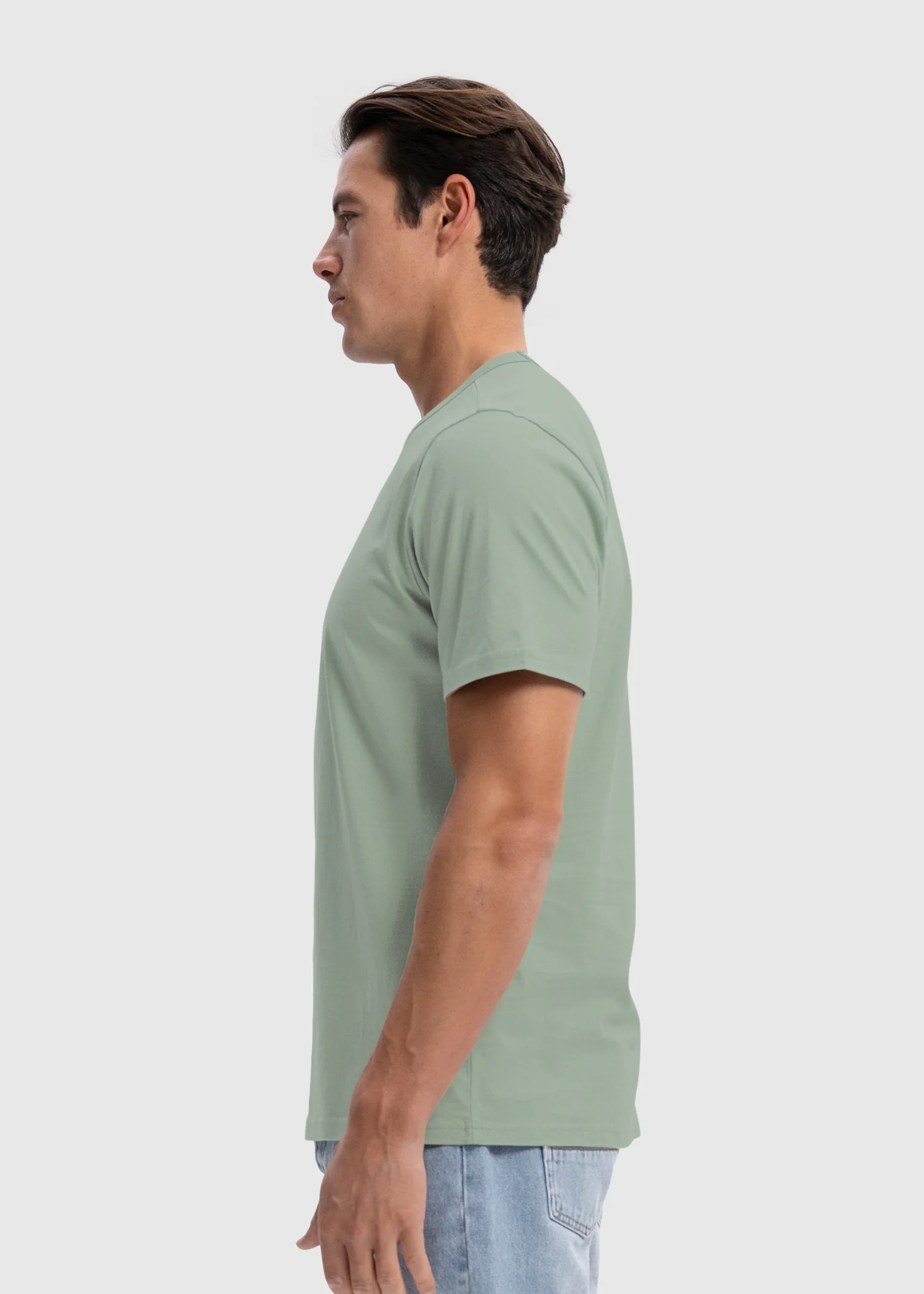 Light Regular Premium Tee - Sage Green - Image 3