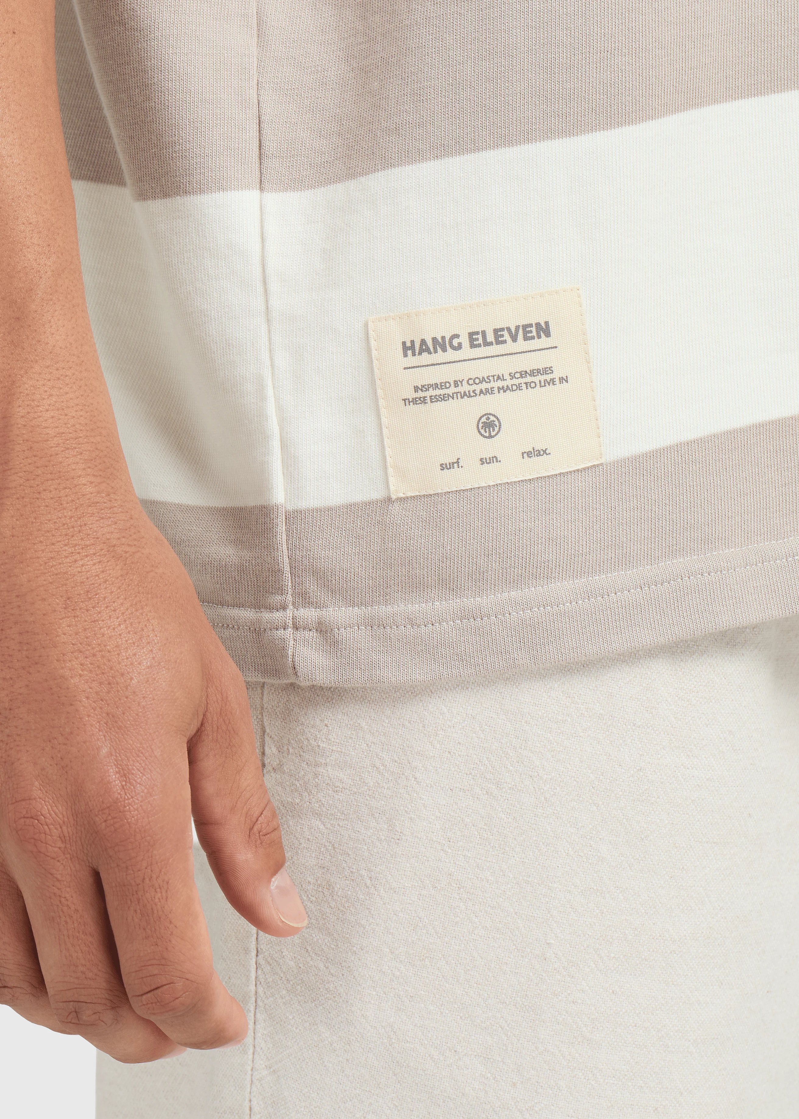 Big Stripe Tee - Sand - Image 5
