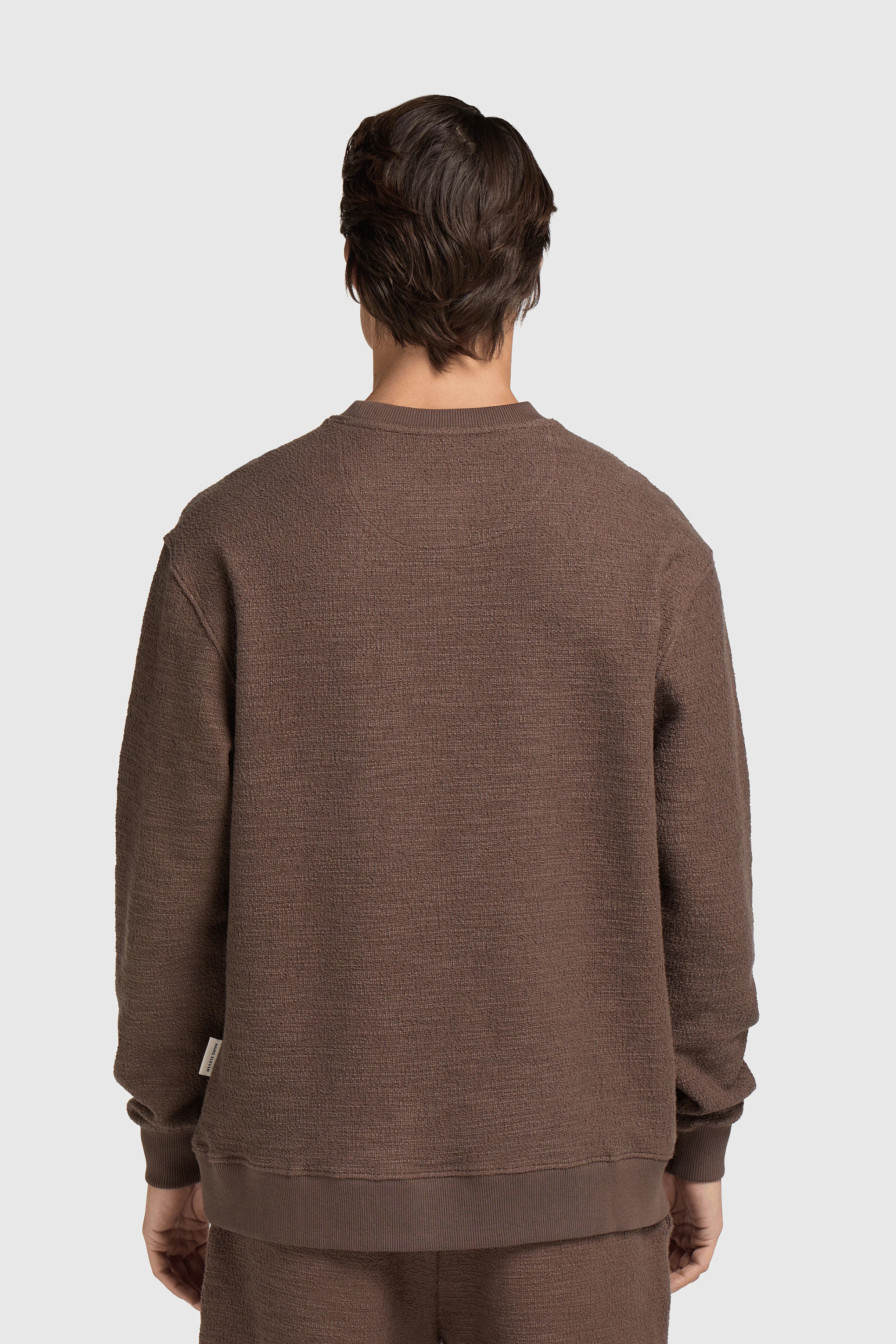 Bouclé Crewneck - Brown - Image 3