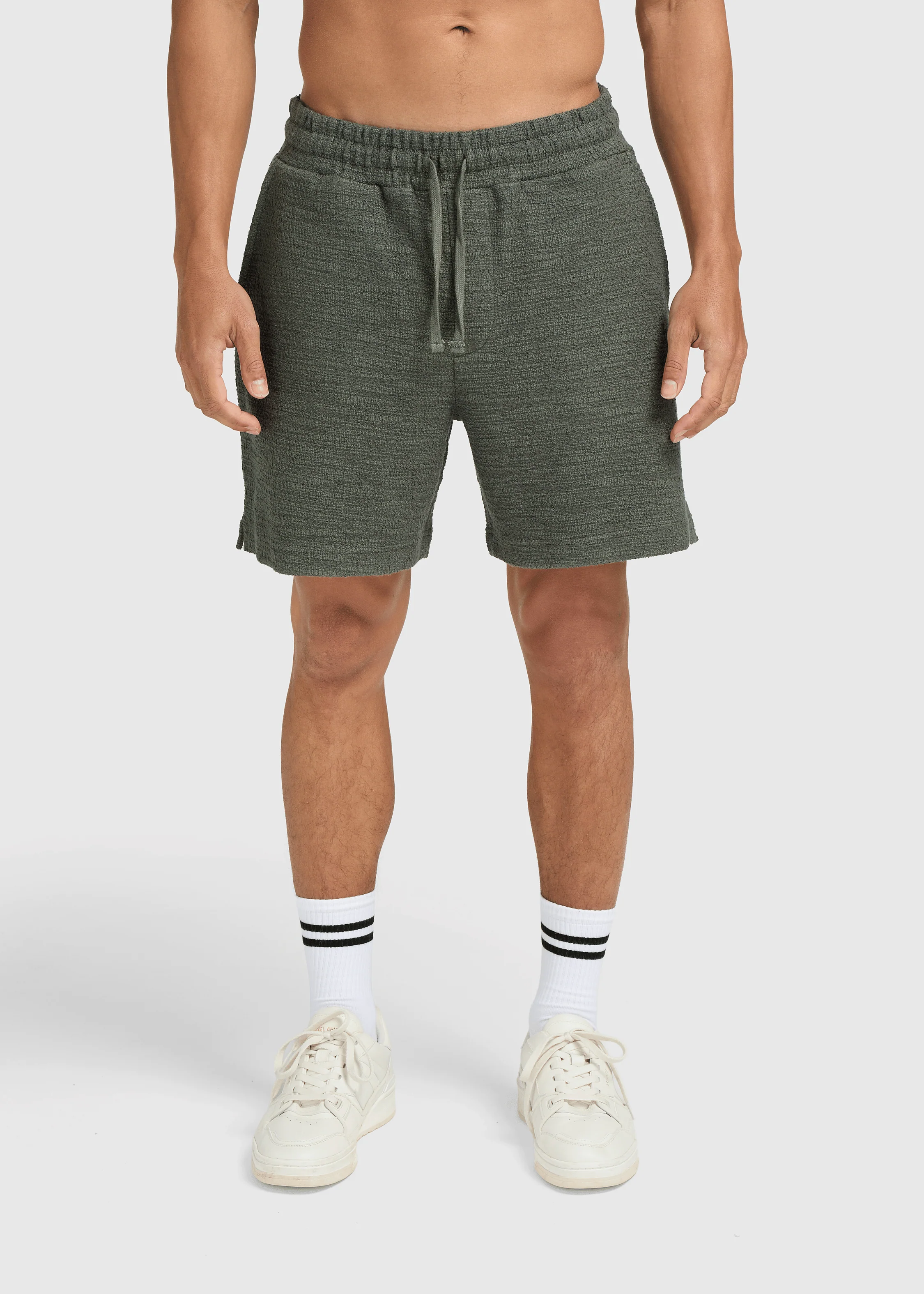 Bouclé Short - Dark Sage