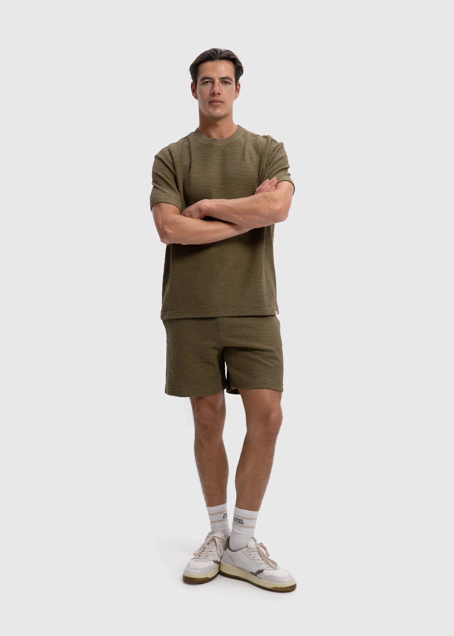 Boucle Tee -  Olive Green - Image 5