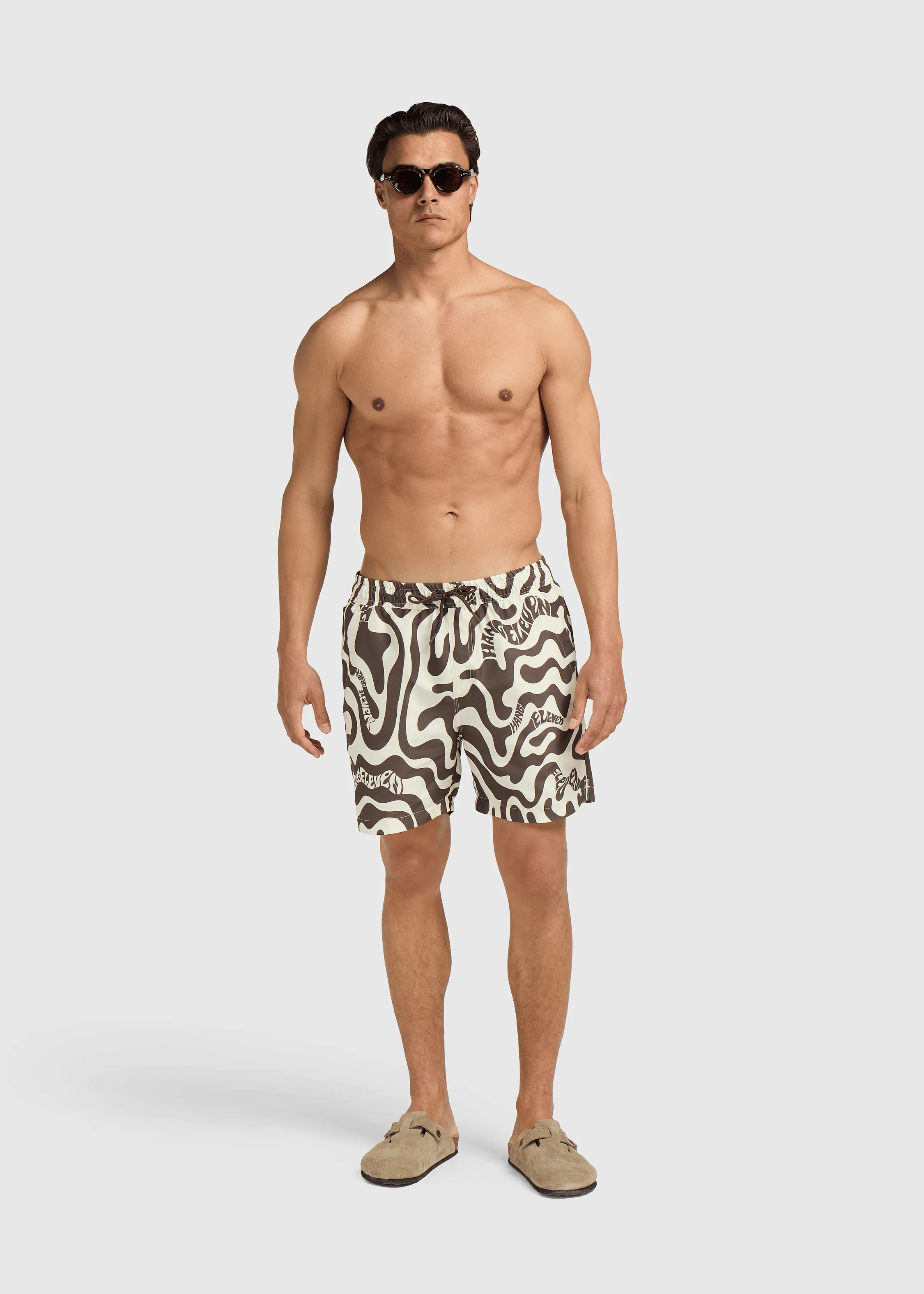 Camo Swim Short - Brown - Image 9