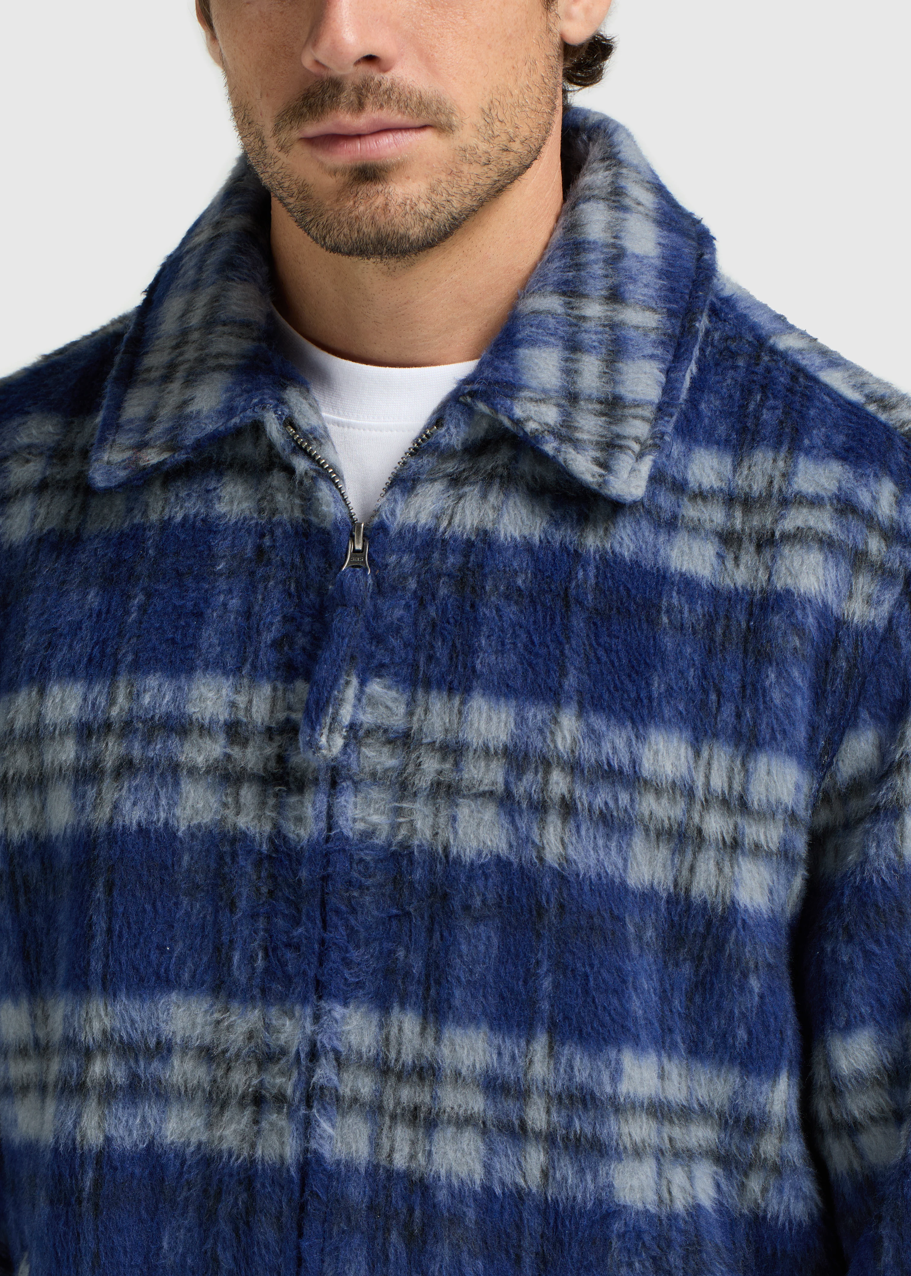 Hairy Check Jacket - Navy Blue - Image 3
