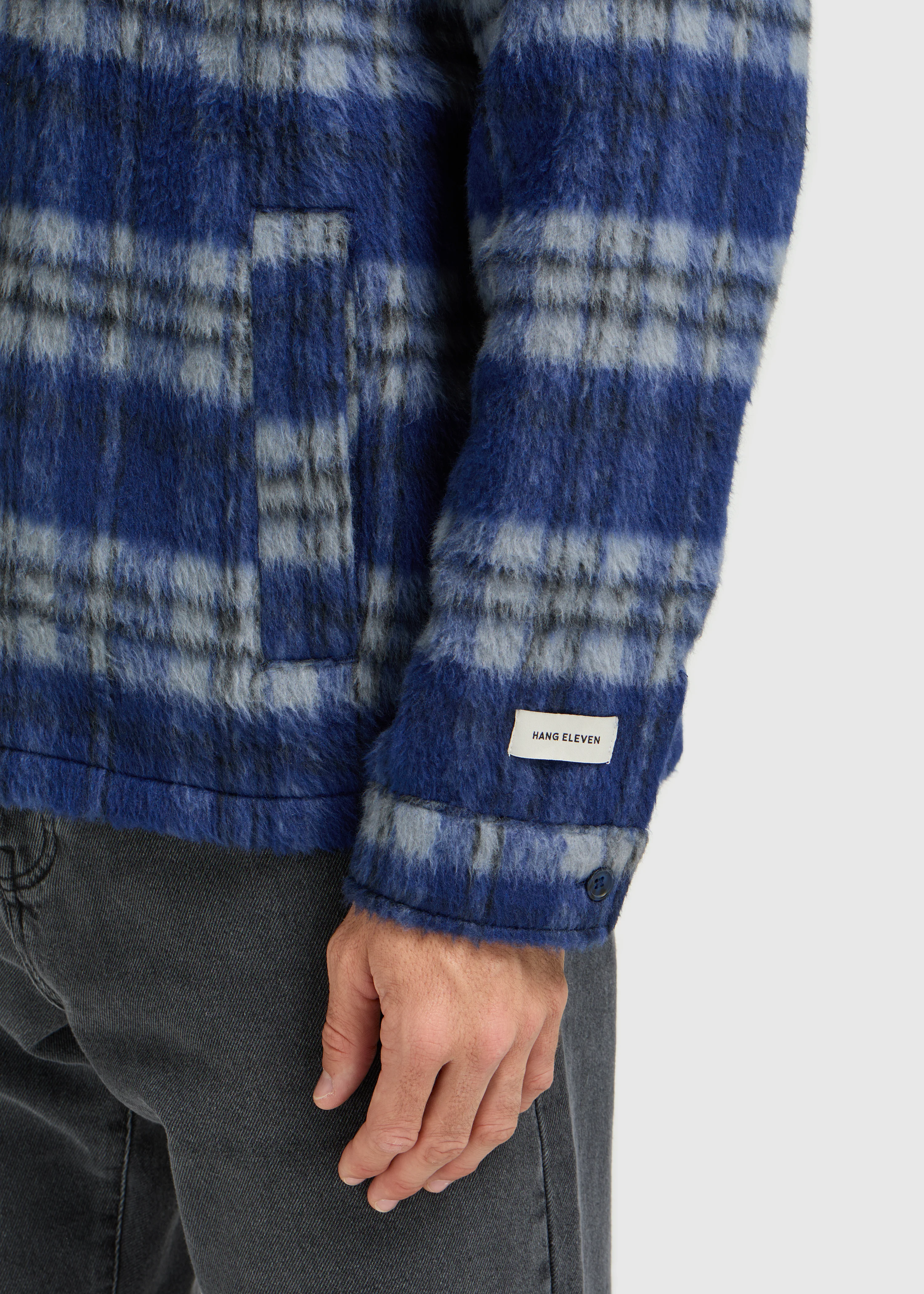 Hairy Check Jacket - Navy Blue - Image 4