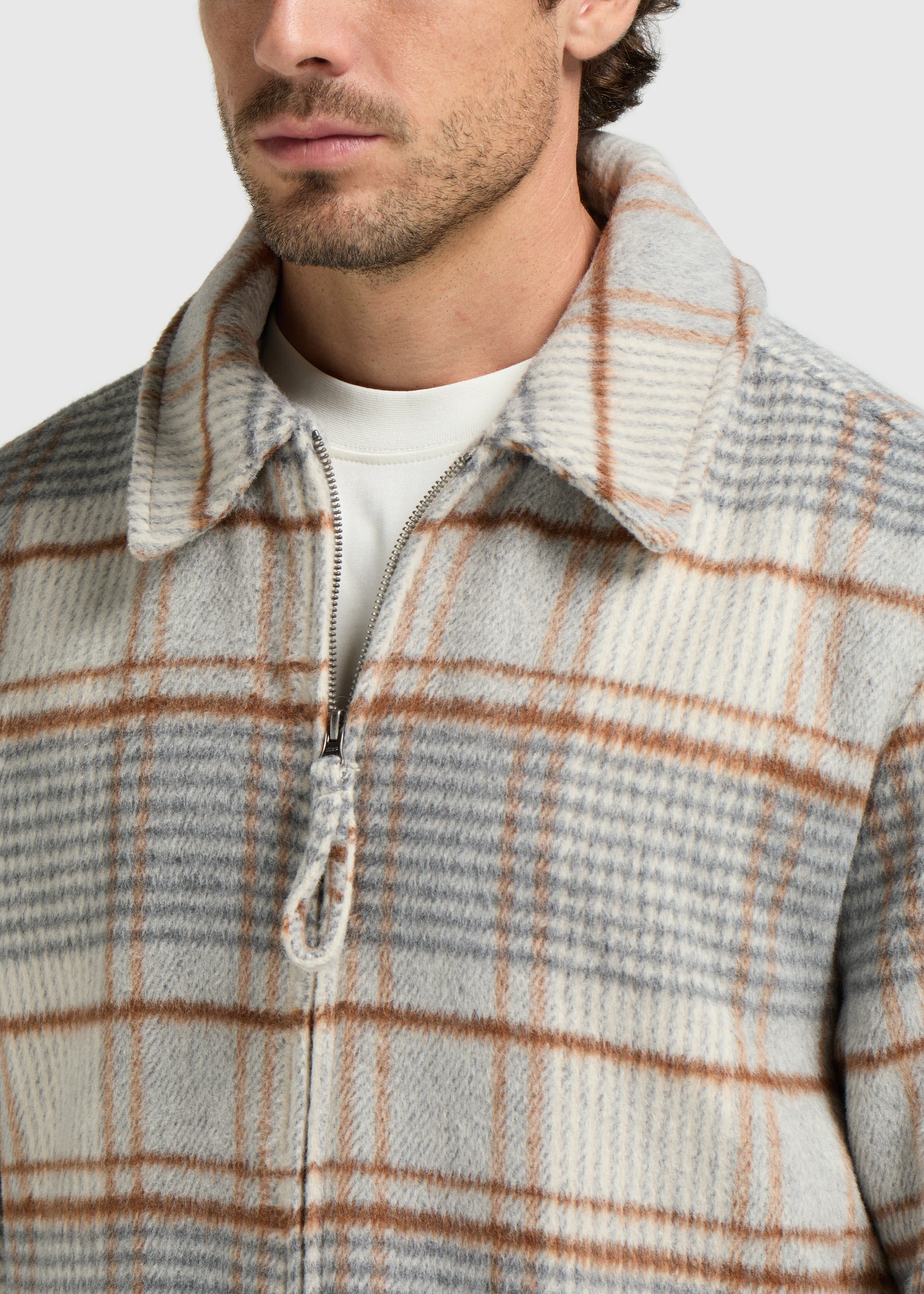 Hairy Check Jacket - Grey - Image 3