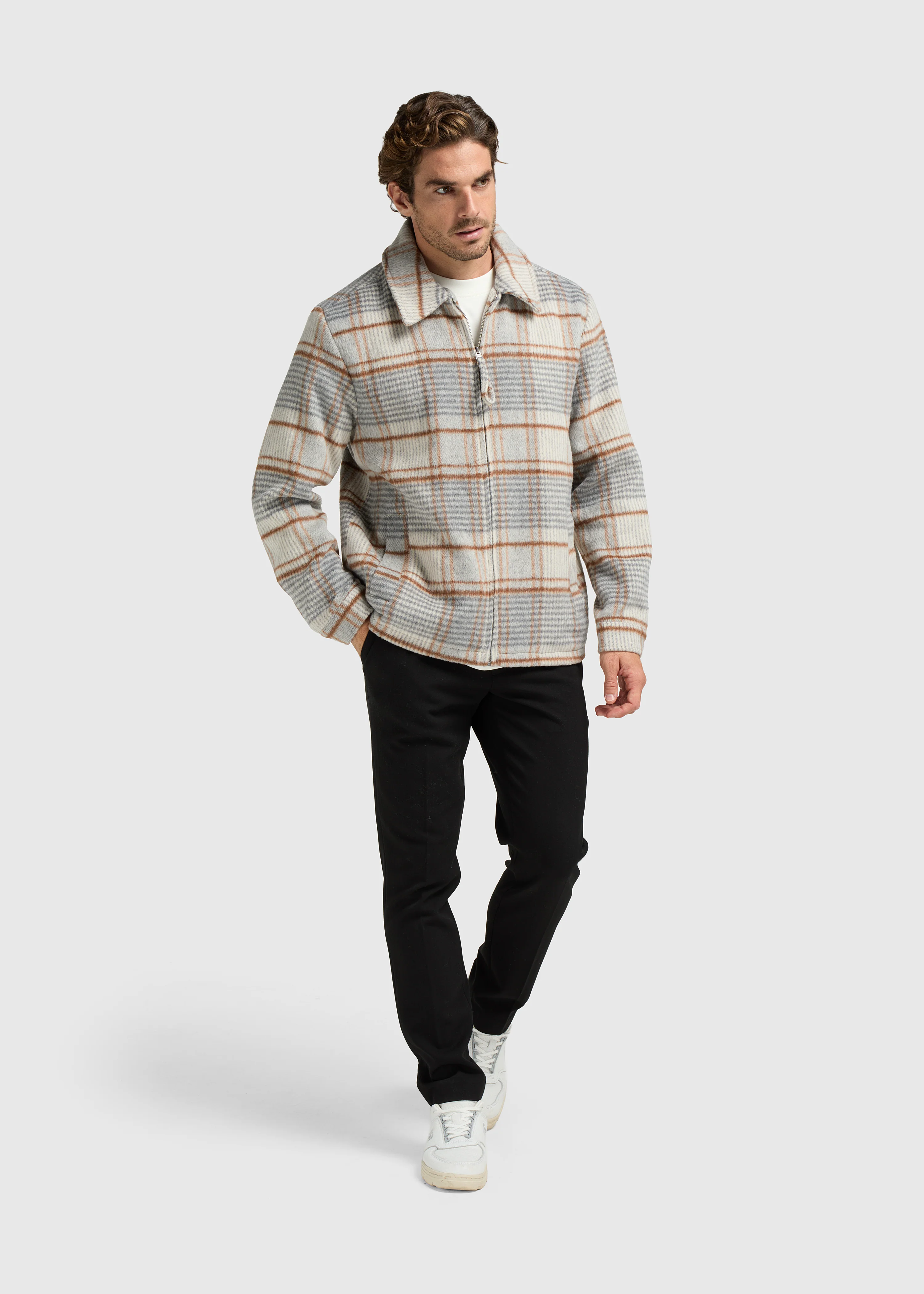 Hairy Check Jacket - Grey - Image 5