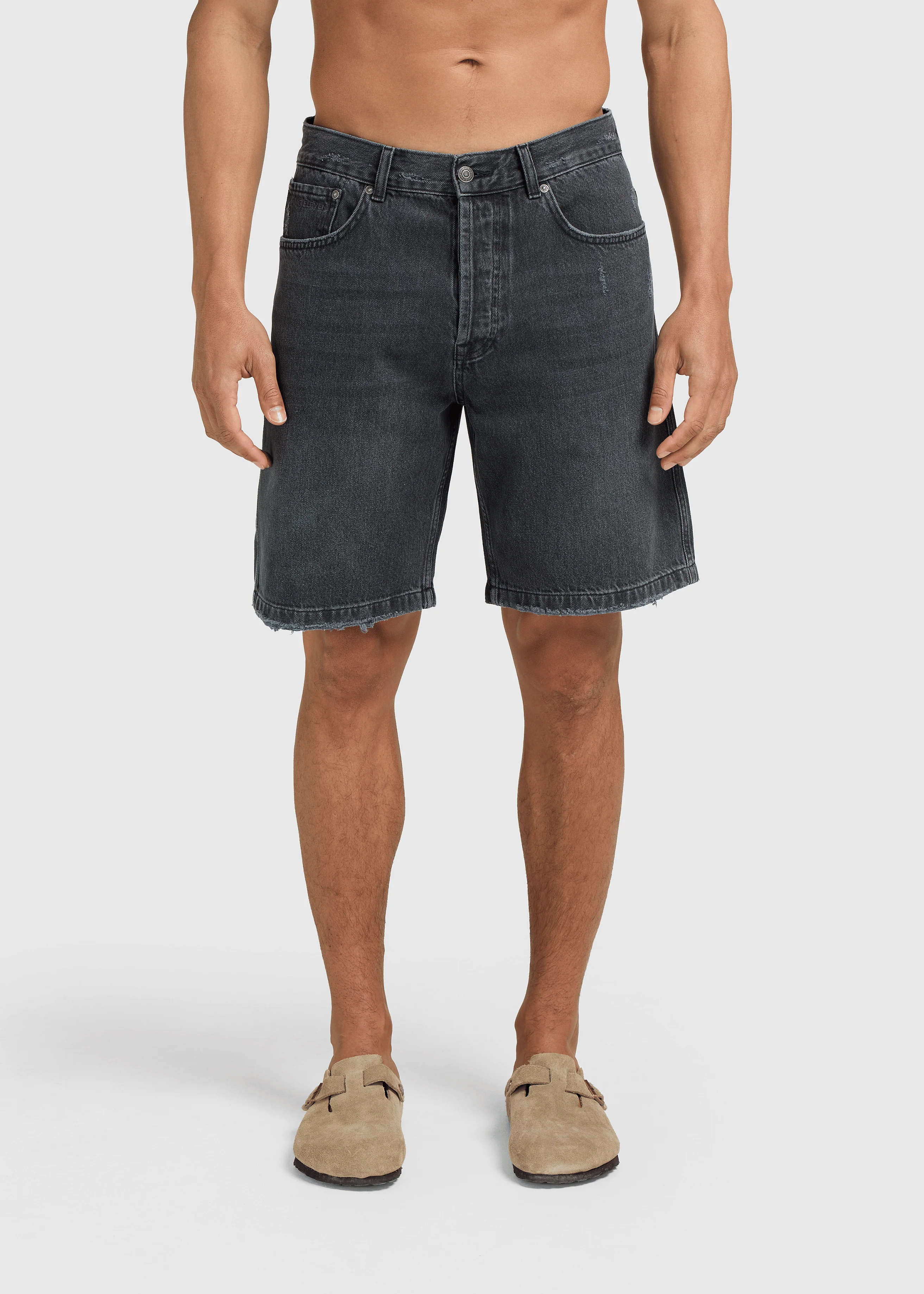 Clean Denim Short - Off Black - Image 5