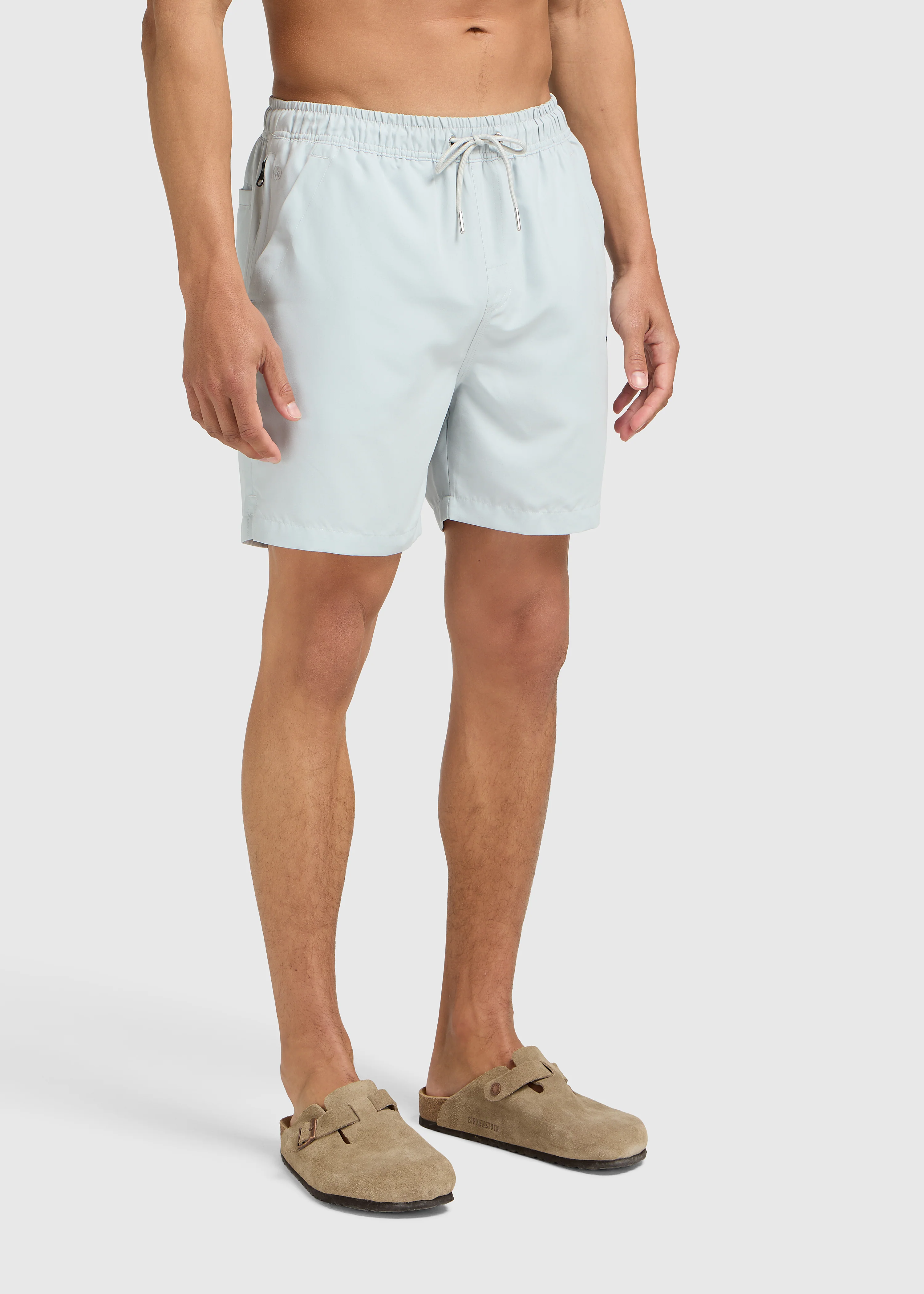 Solid Swim Short - Light Blue - Image 2