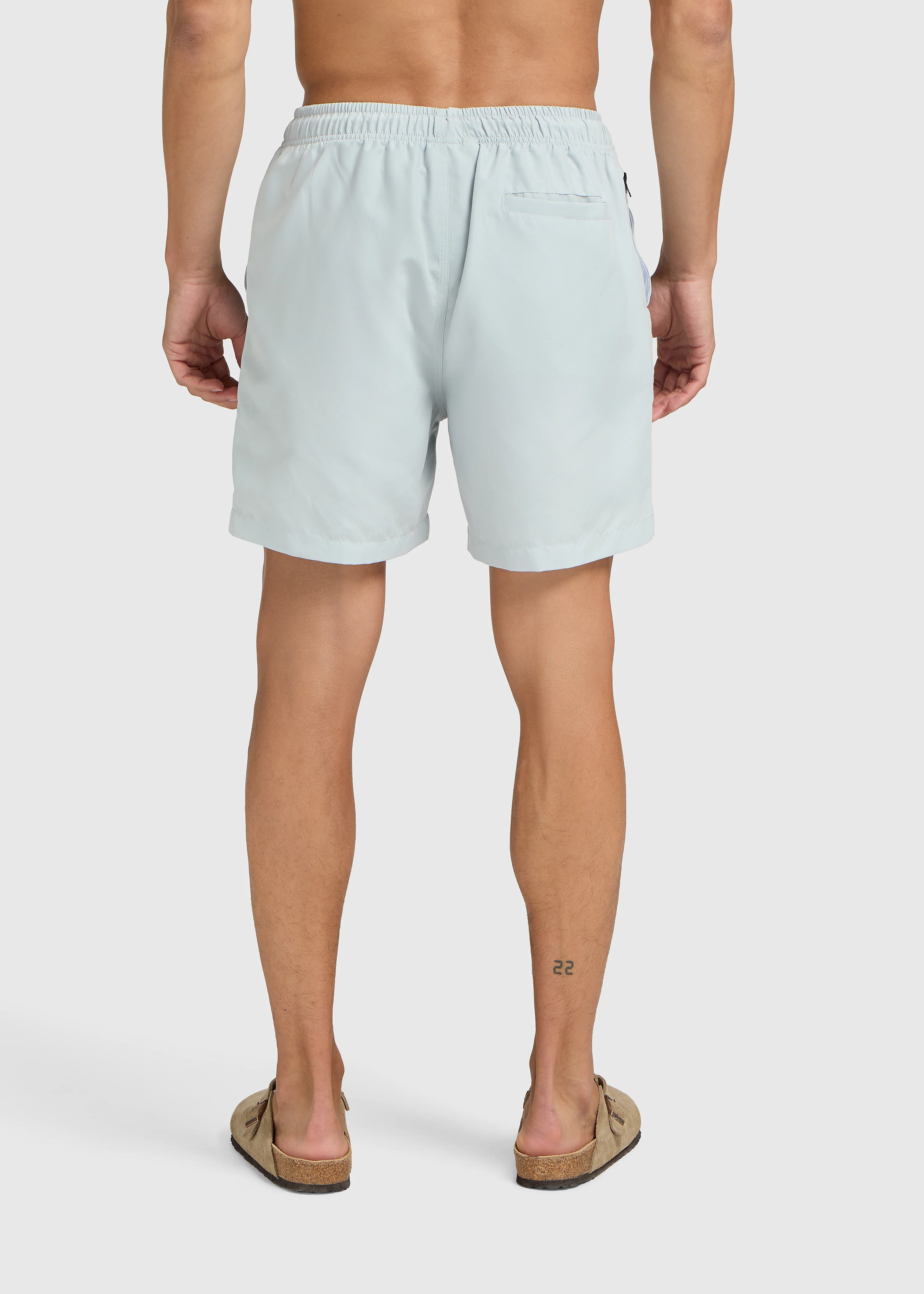Solid Swim Short - Light Blue - Image 5