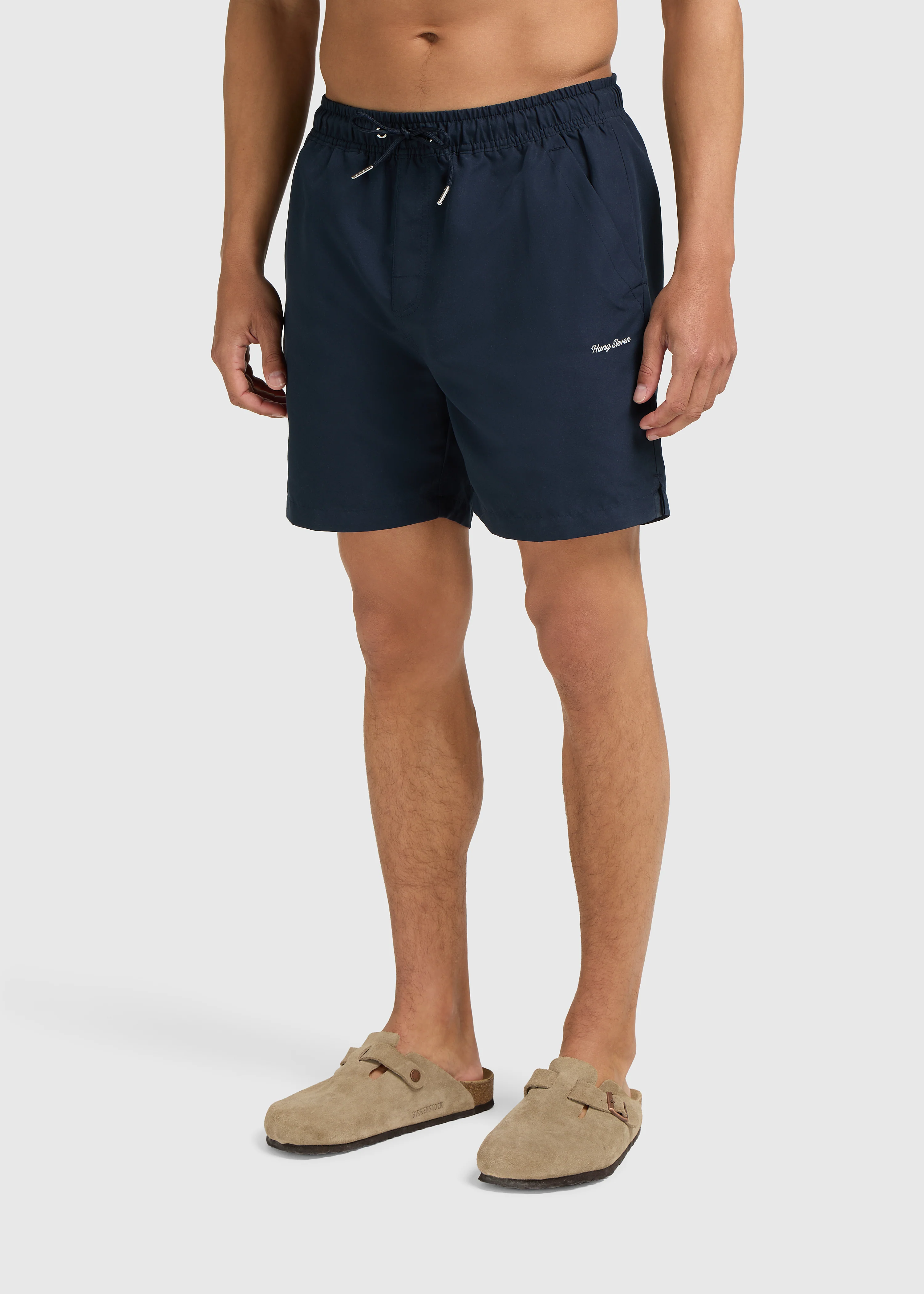 Solid Swim Short - Navy Blue - Image 2