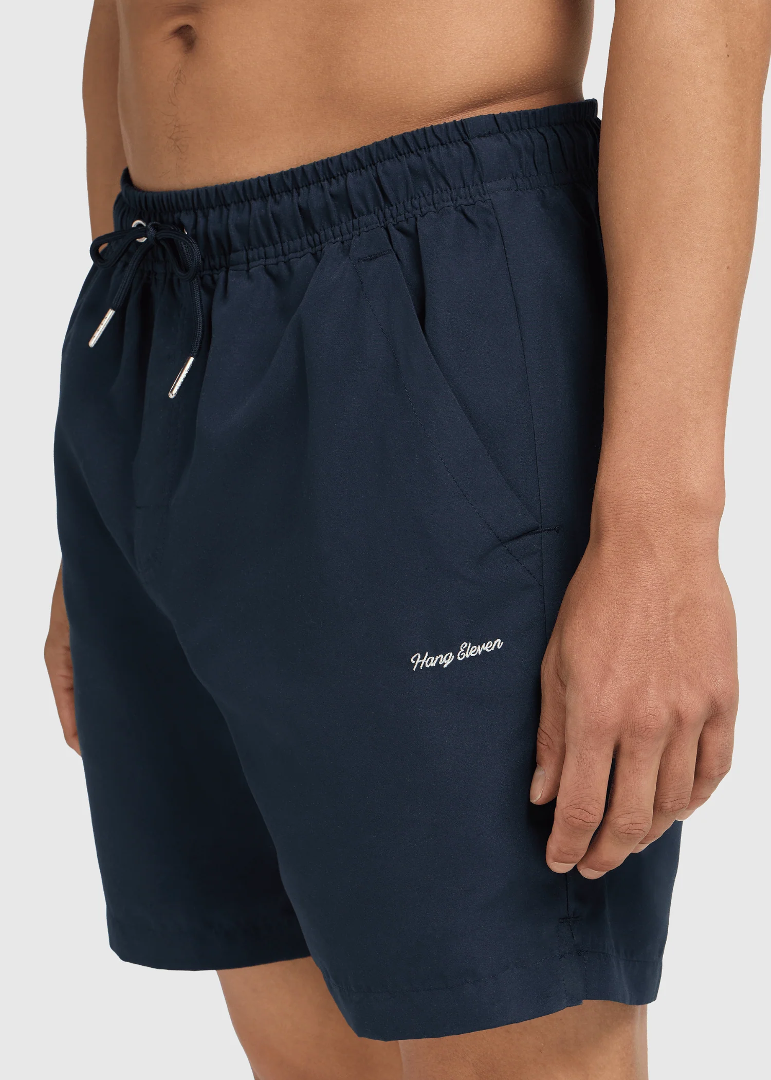 Solid Swim Short - Navy Blue - Image 5