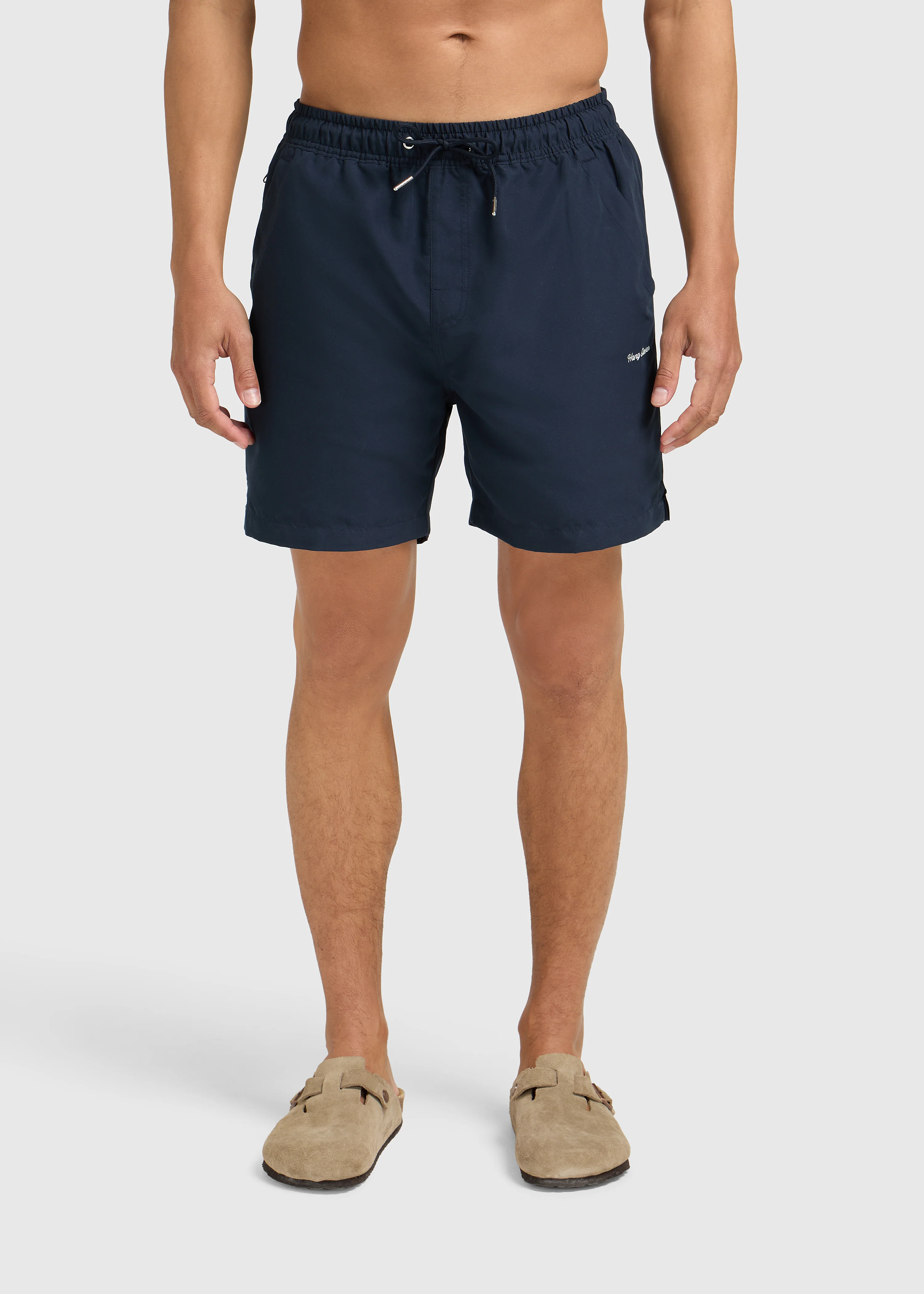 Solid Swim Short - Navy Blue - Image 8