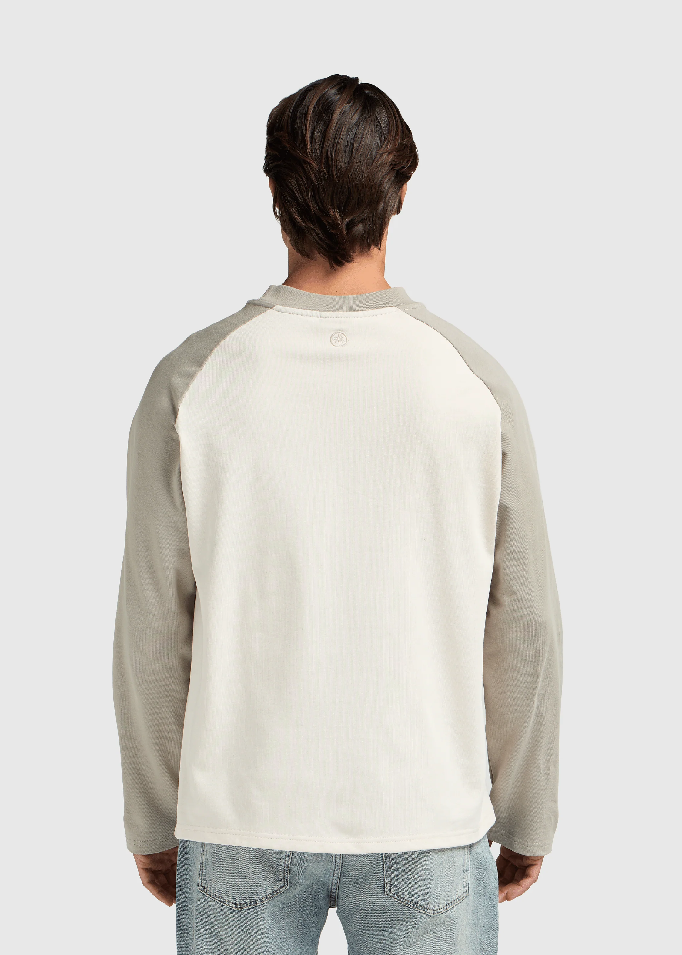 Colour Block Longsleeve - Dove - Image 3