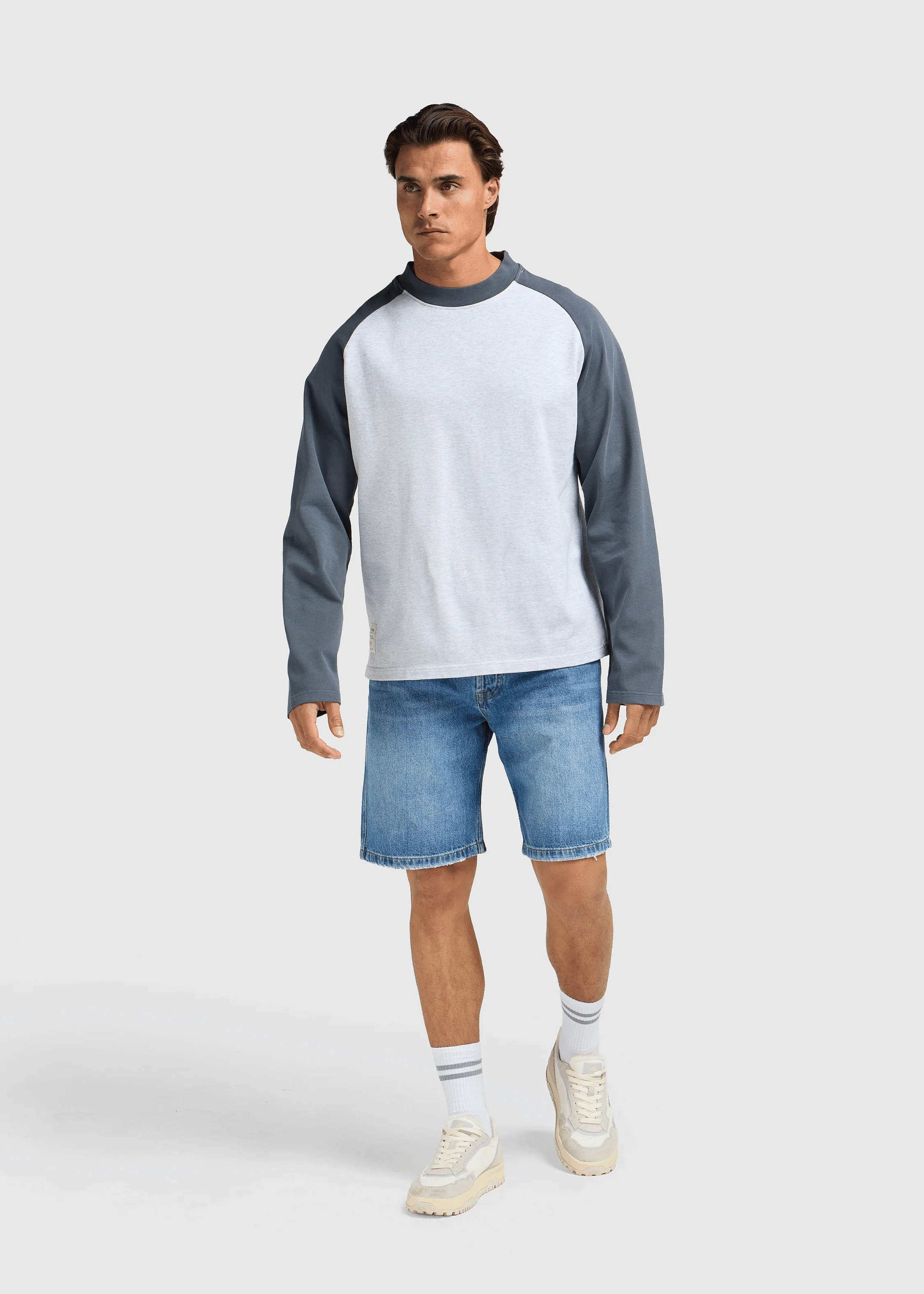 Colour Block Longsleeve - Ombre Blue - Image 4