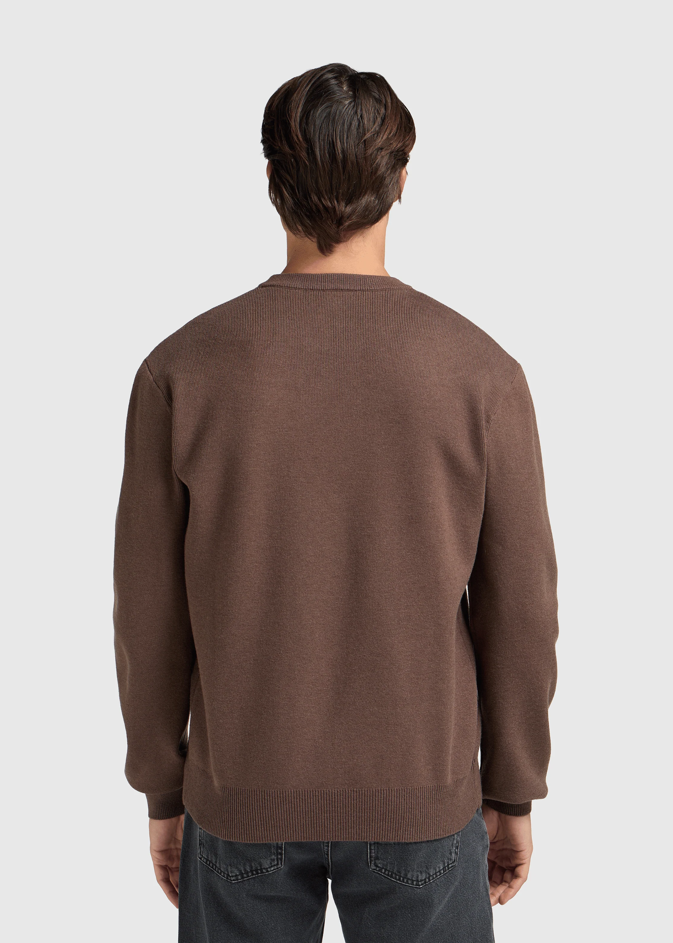 Compact Knit Crewneck - Espresso - Image 2
