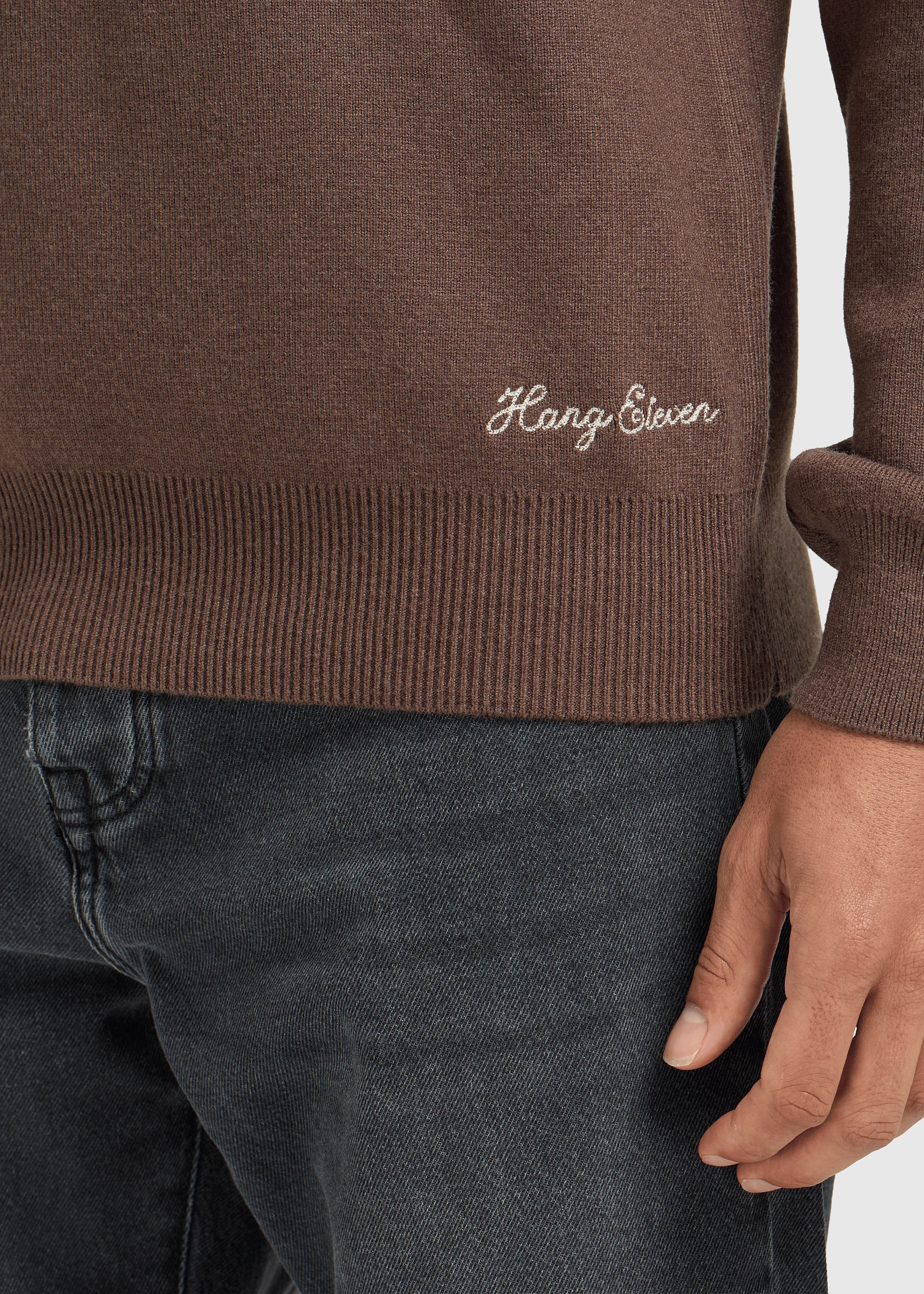 Compact Knit Crewneck - Espresso - Image 3