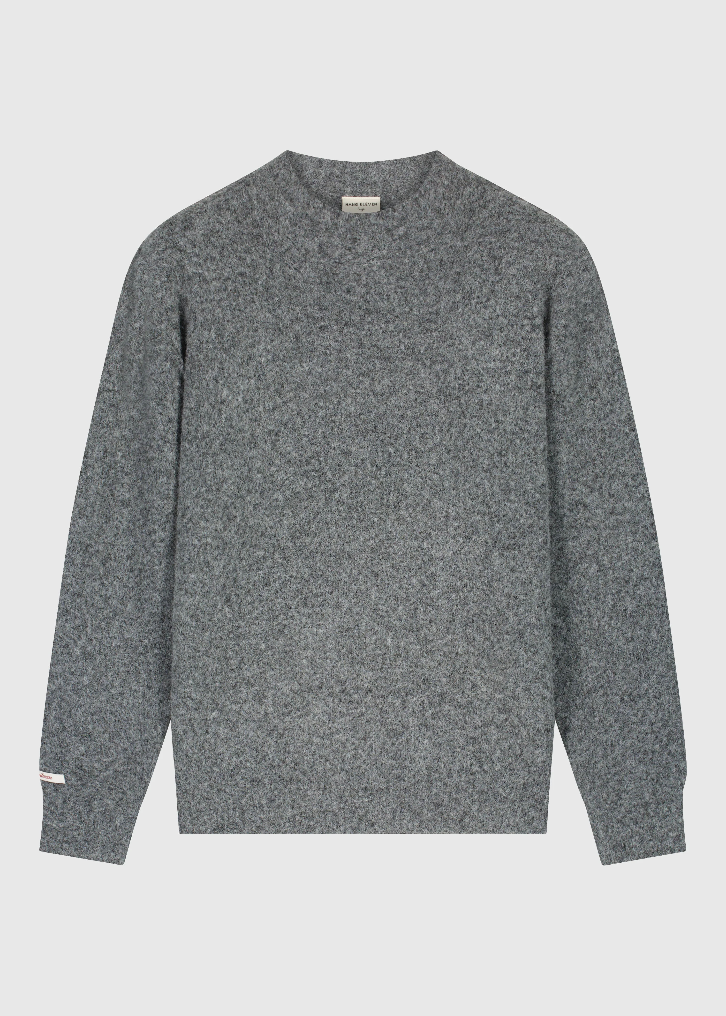 Light Brand Knit Crewneck - Anthracite - Image 4