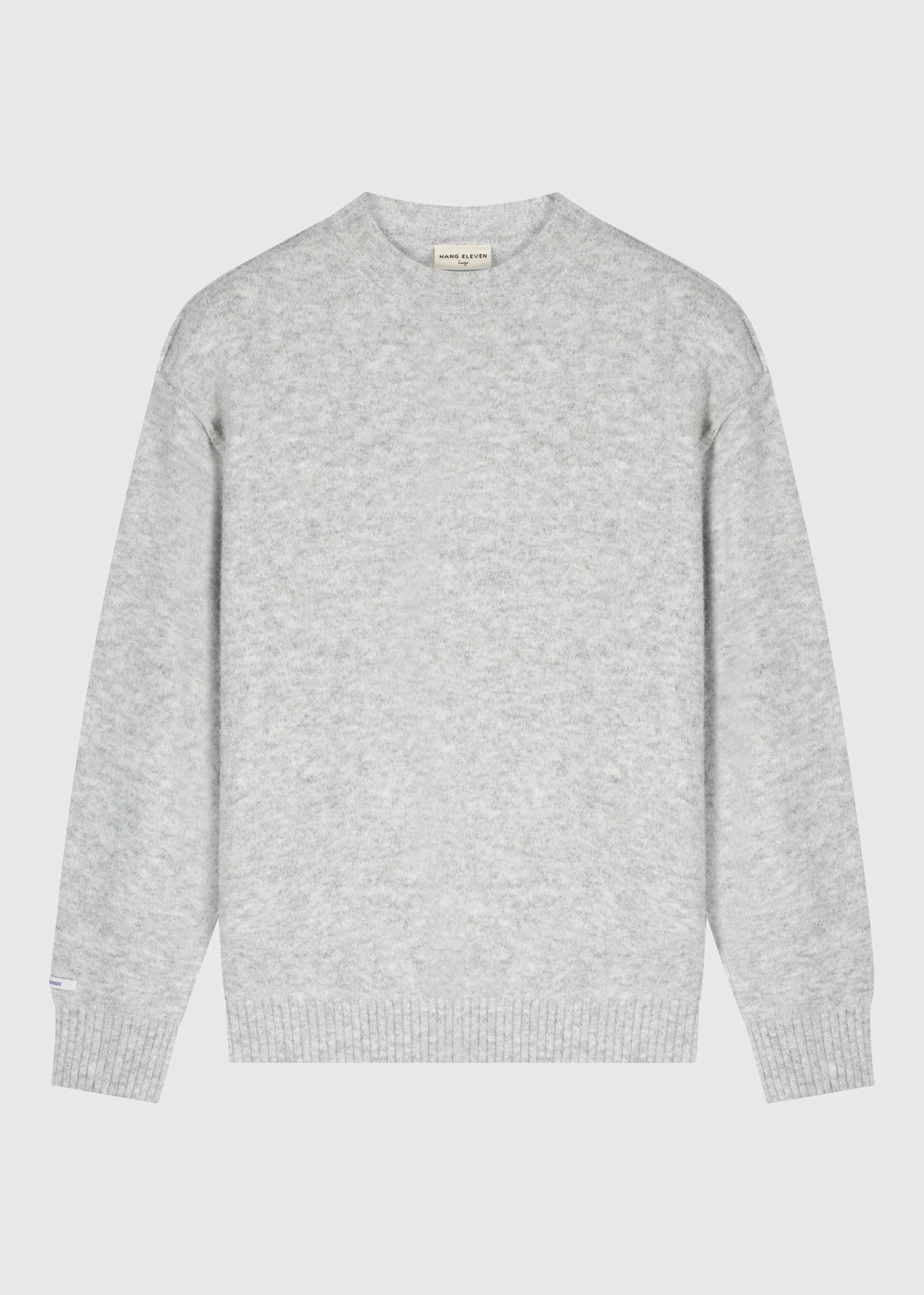 Light Brand Knit Crewneck - Grey Melee - Image 5