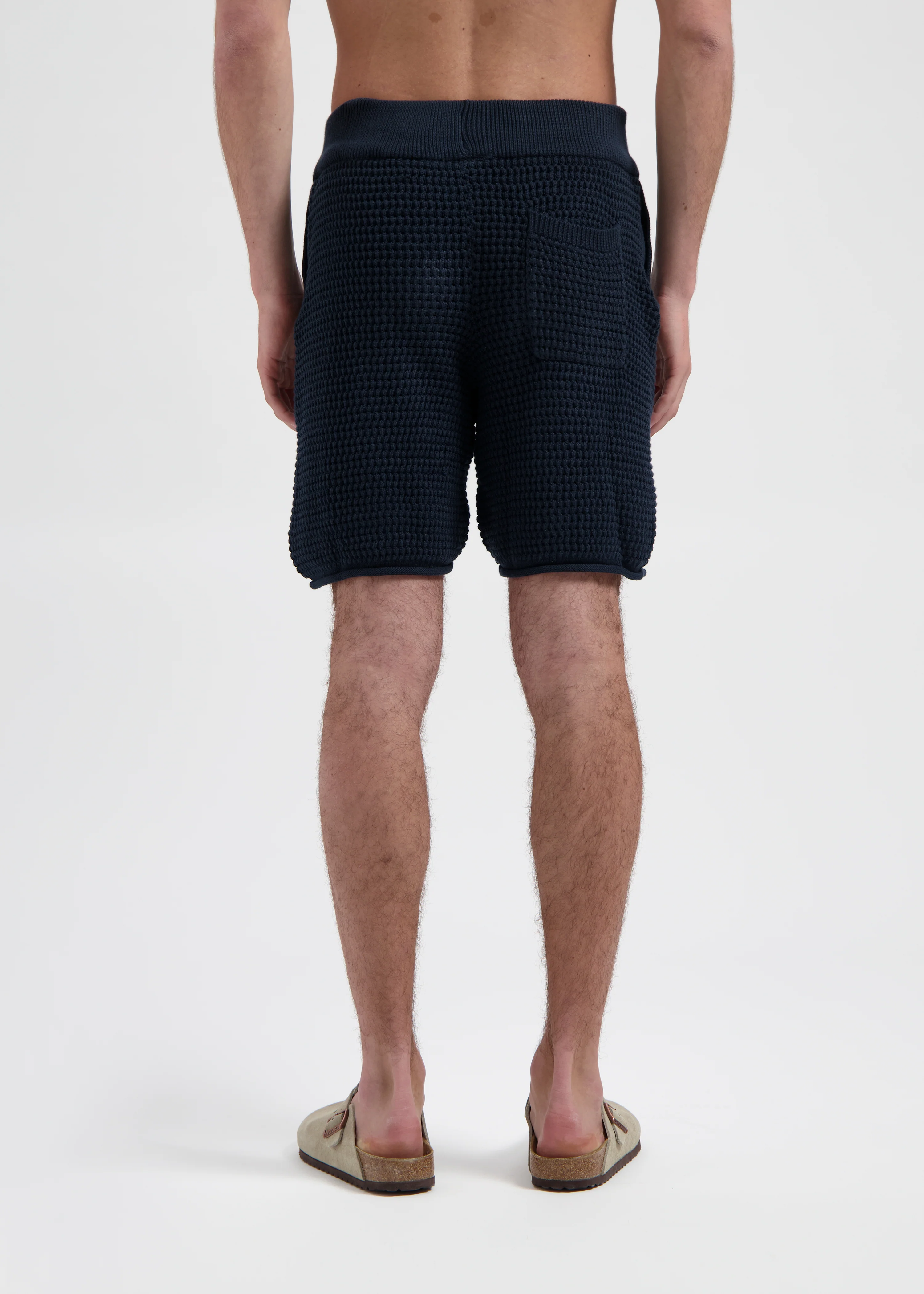Crochet Knitted Short - Navy Blue - Image 2