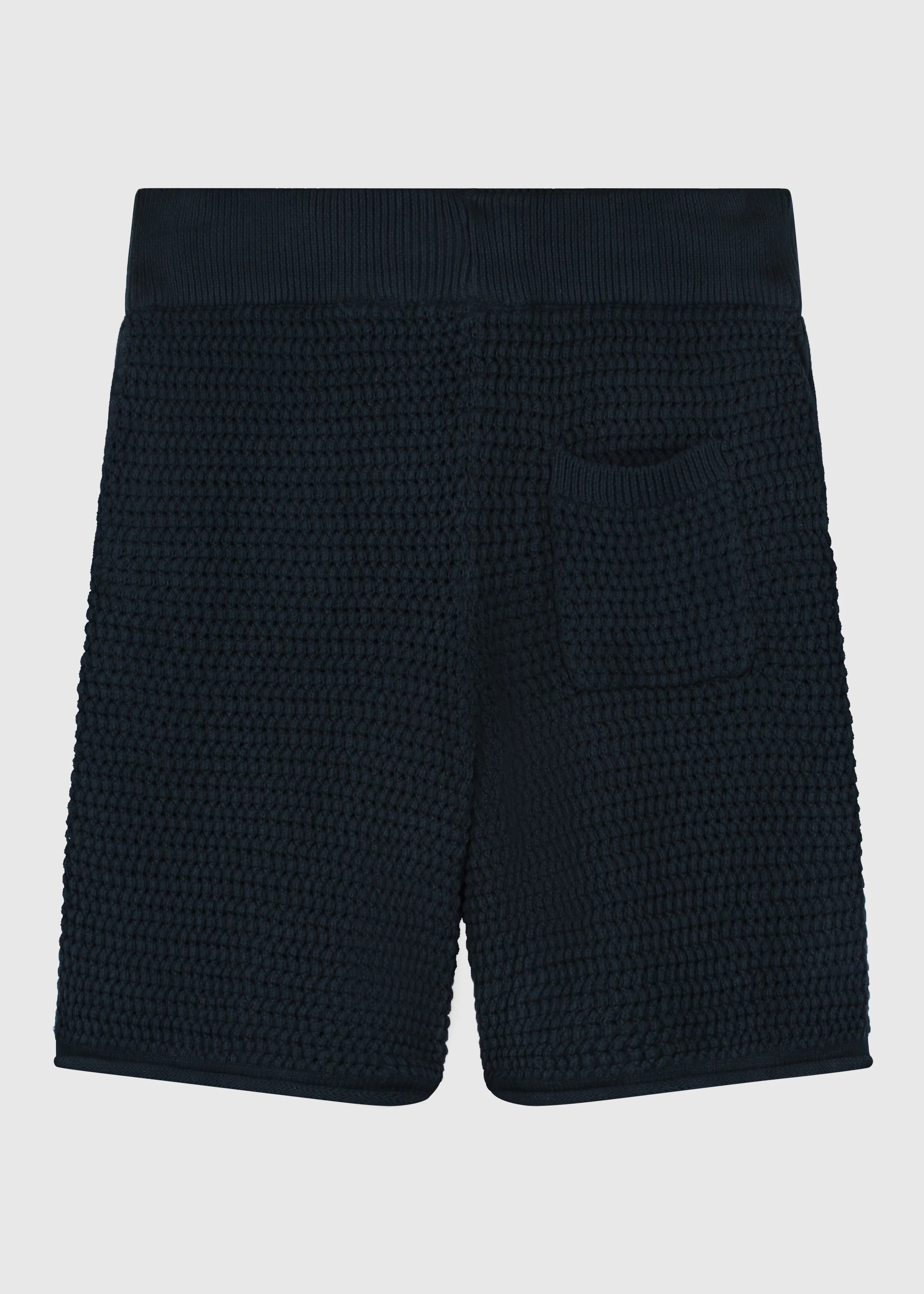 Crochet Knitted Short - Navy Blue - Image 4