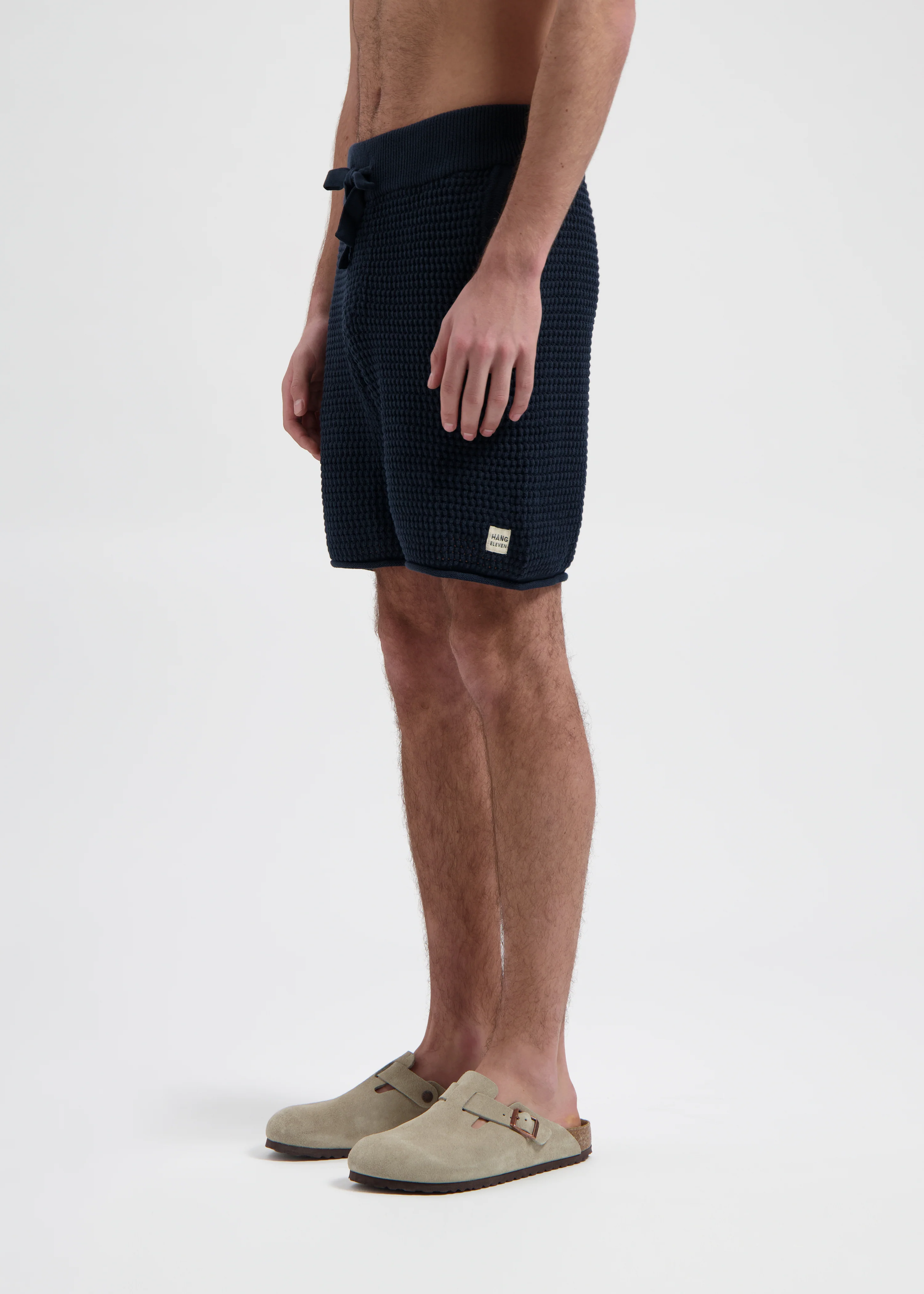 Crochet Knitted Short - Navy Blue - Image 5