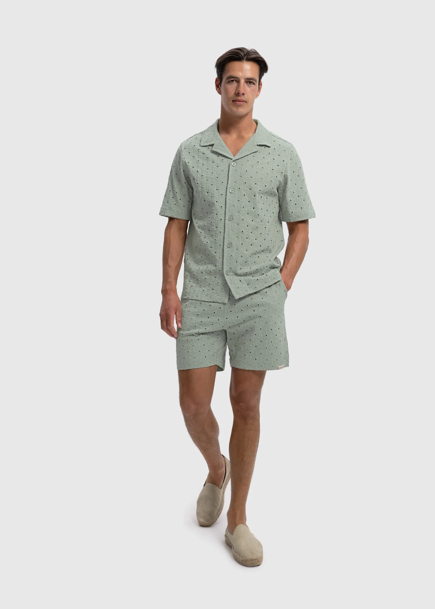 Crochet Sunrise Short - Slate Green - Image 6
