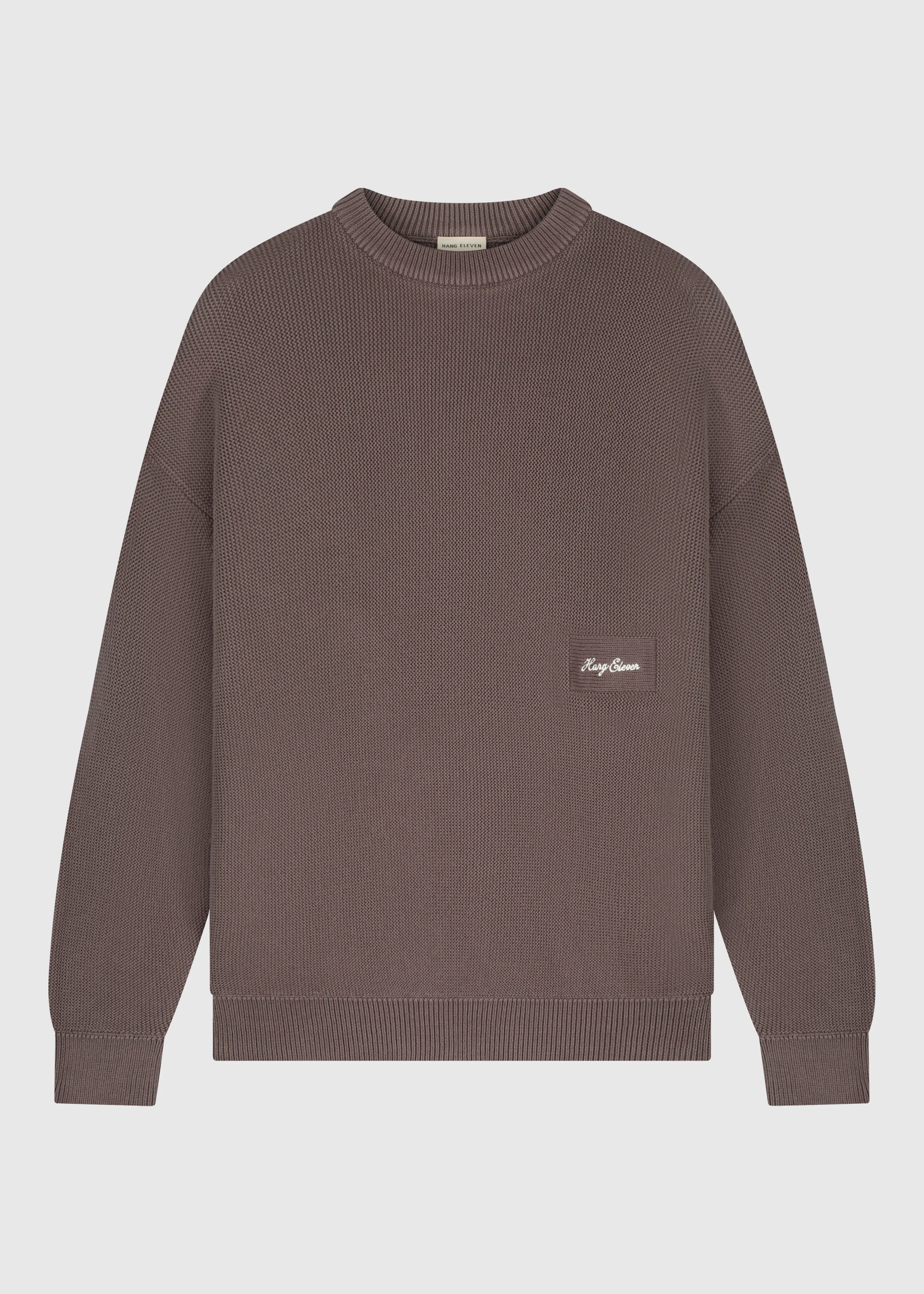 Embro Knit Crewneck - Stone Grey - Image 3
