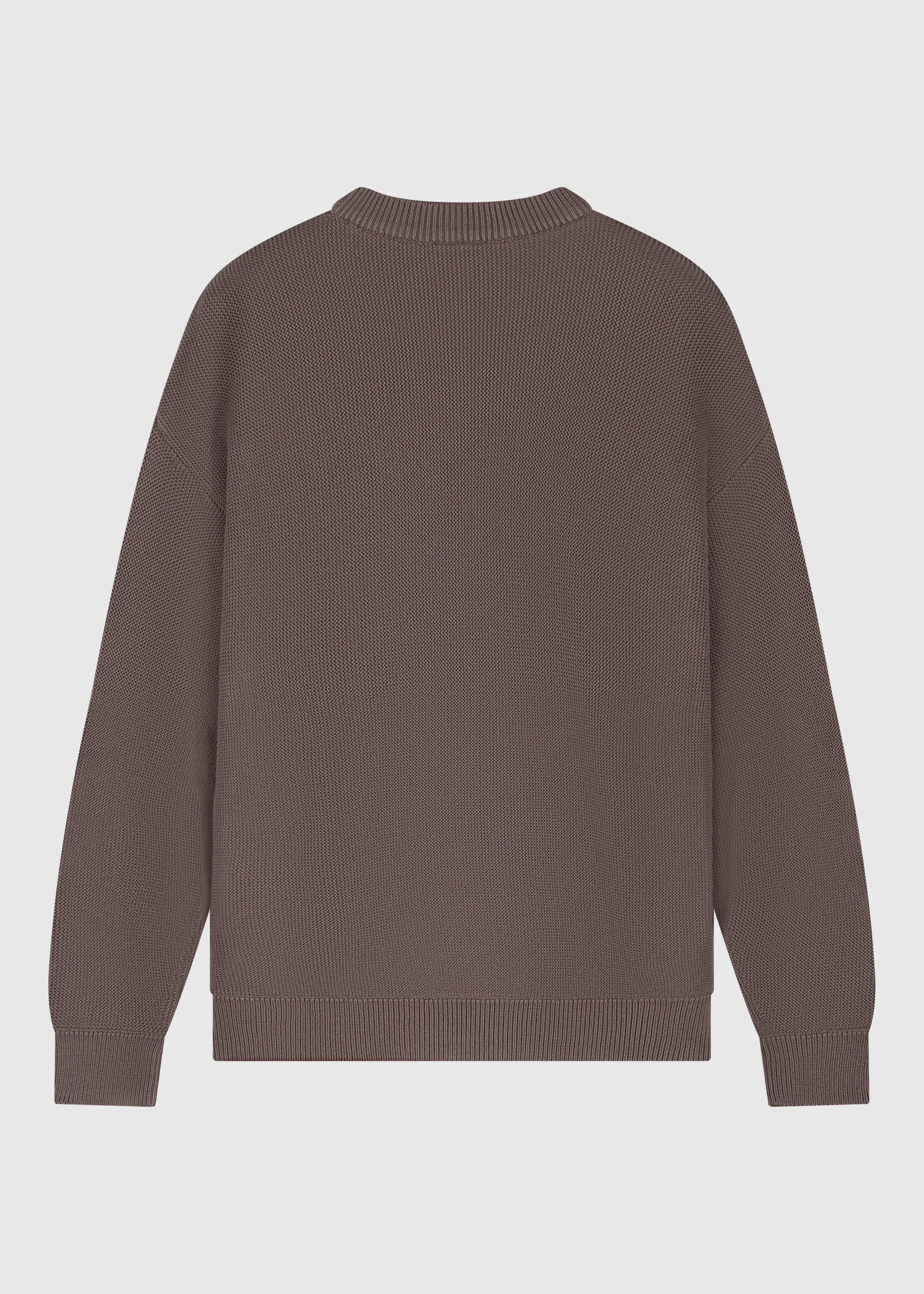 Embro Knit Crewneck - Stone Grey - Image 4