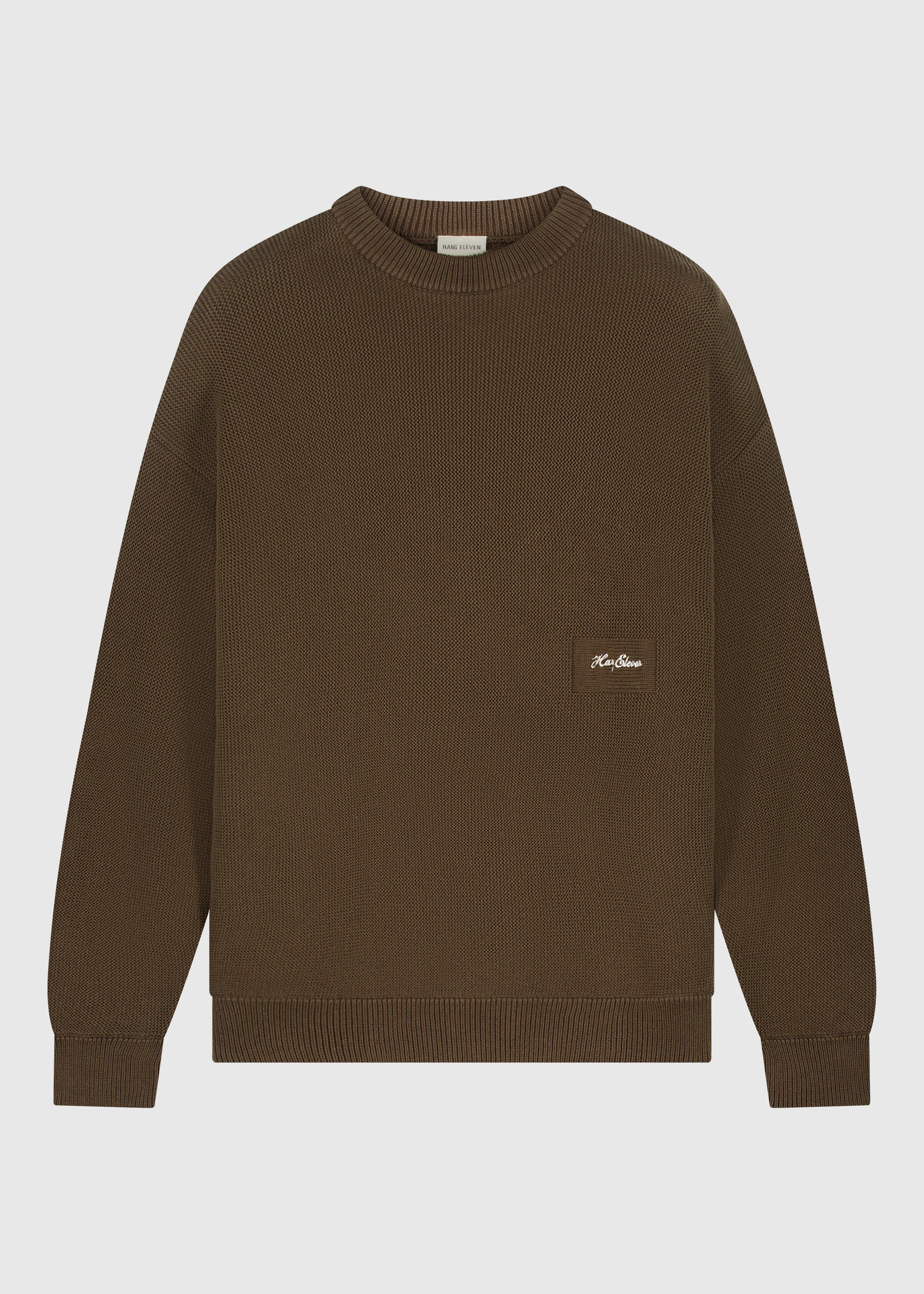 Embro Knit Crewneck - Espresso - Image 3