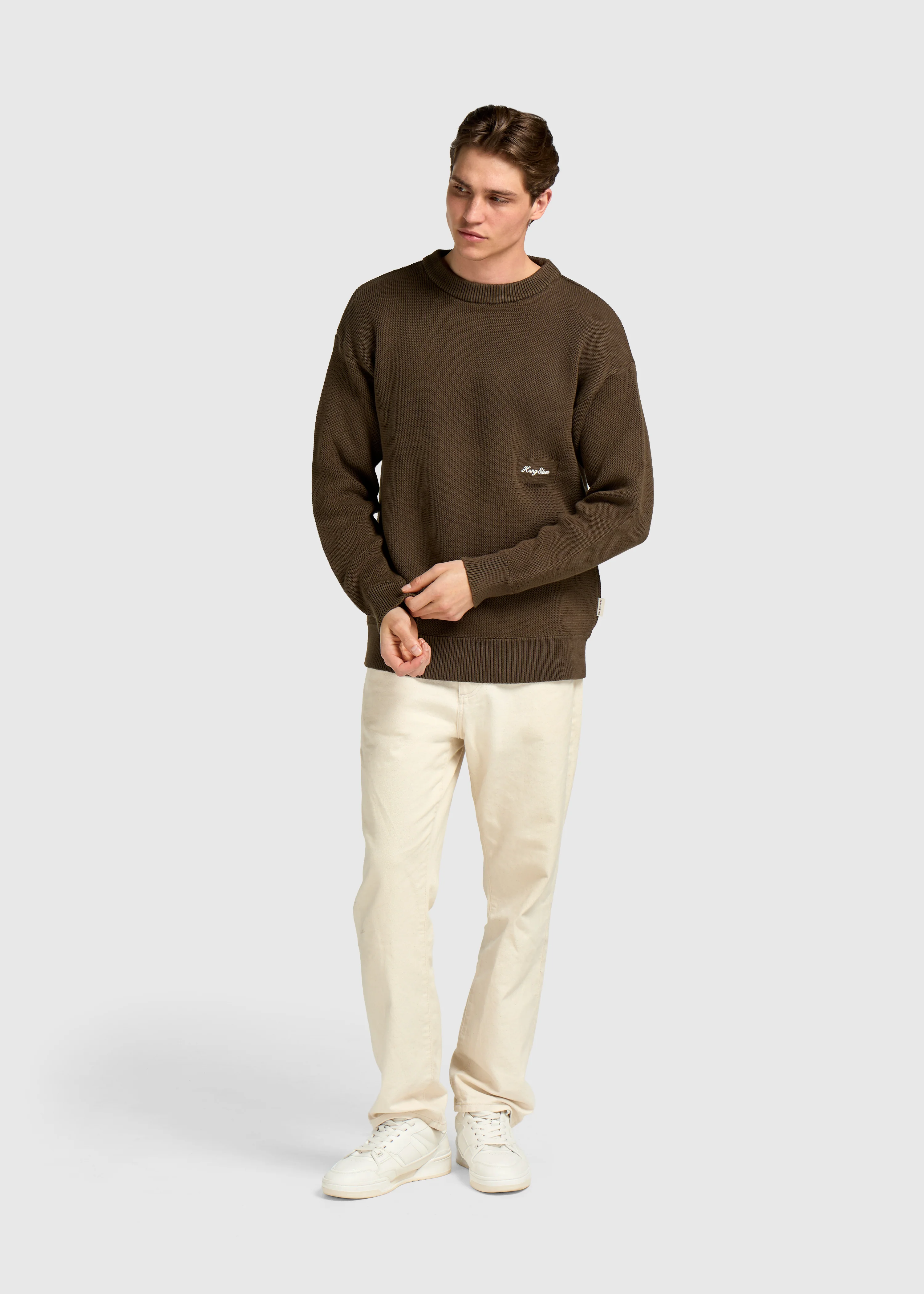 Embro Knit Crewneck - Espresso - Image 5