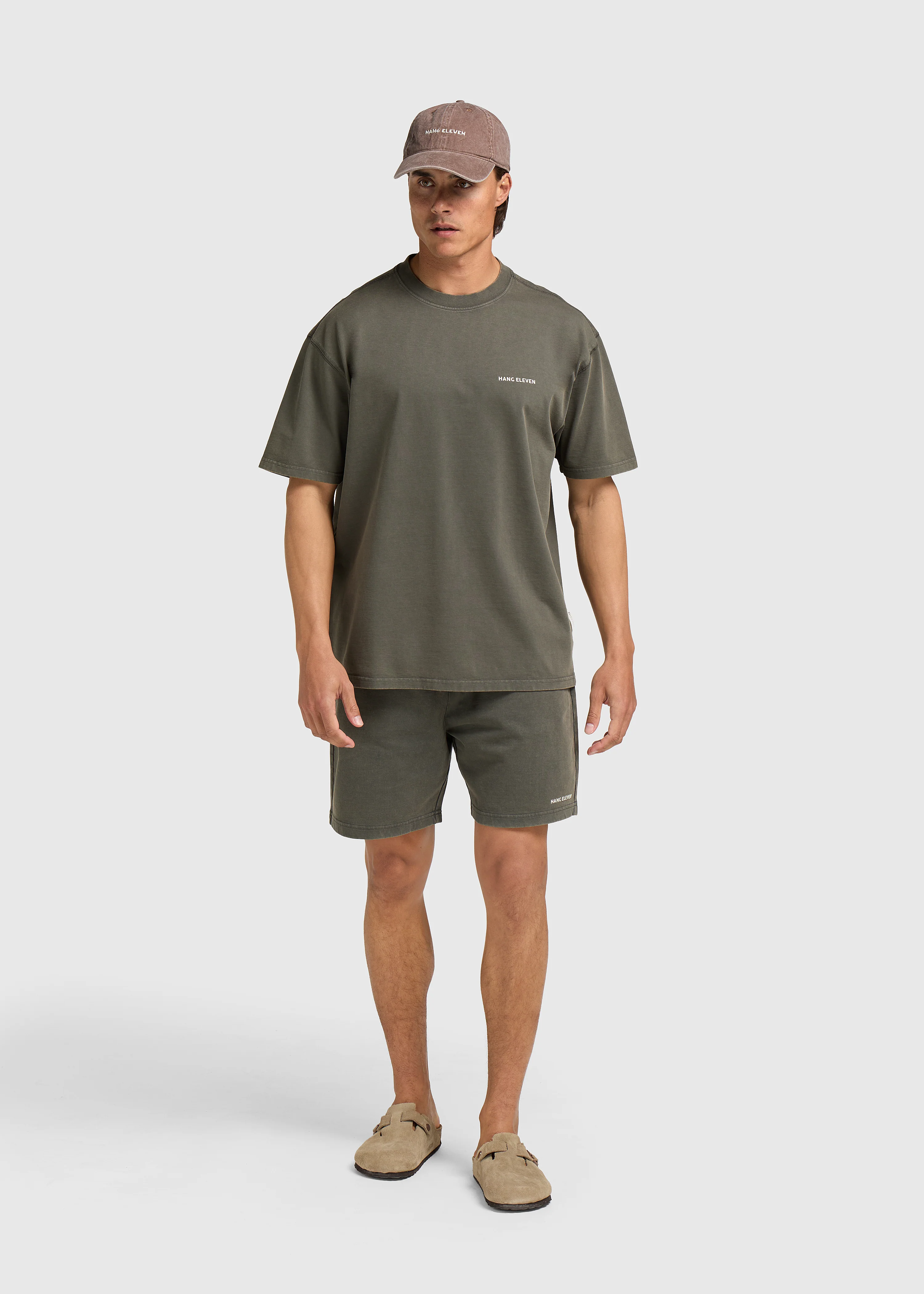 Washed Essential Sweat Short - Chimera Green - Image 6