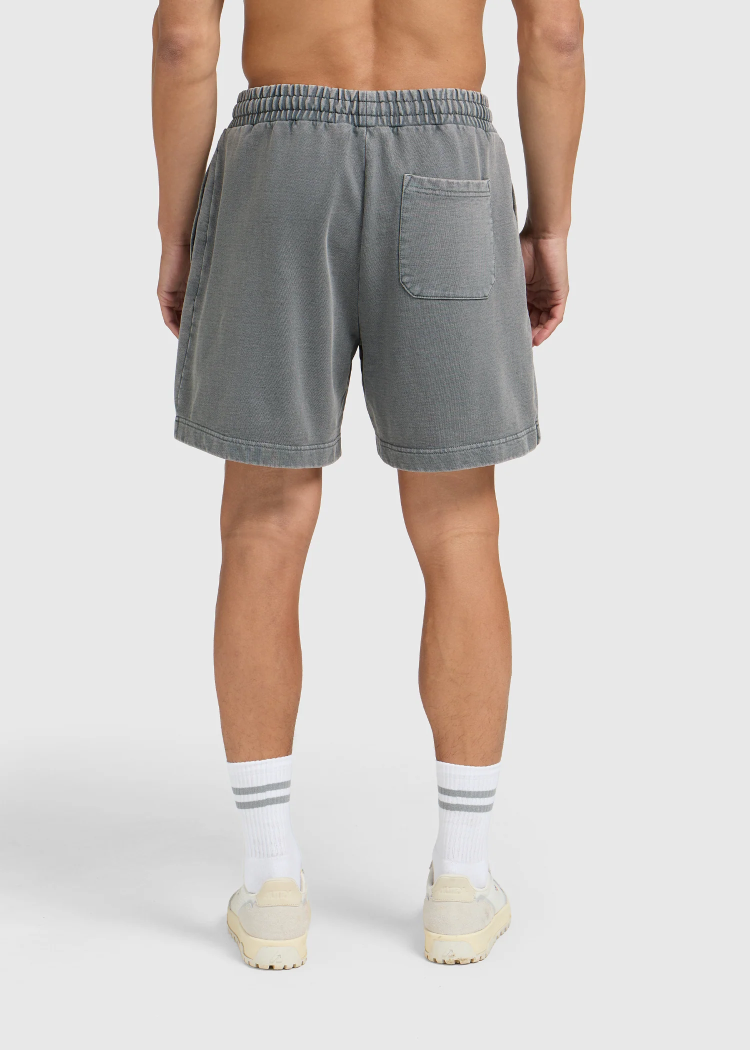 Washed Essential Sweat Short - Anthracite - Image 2