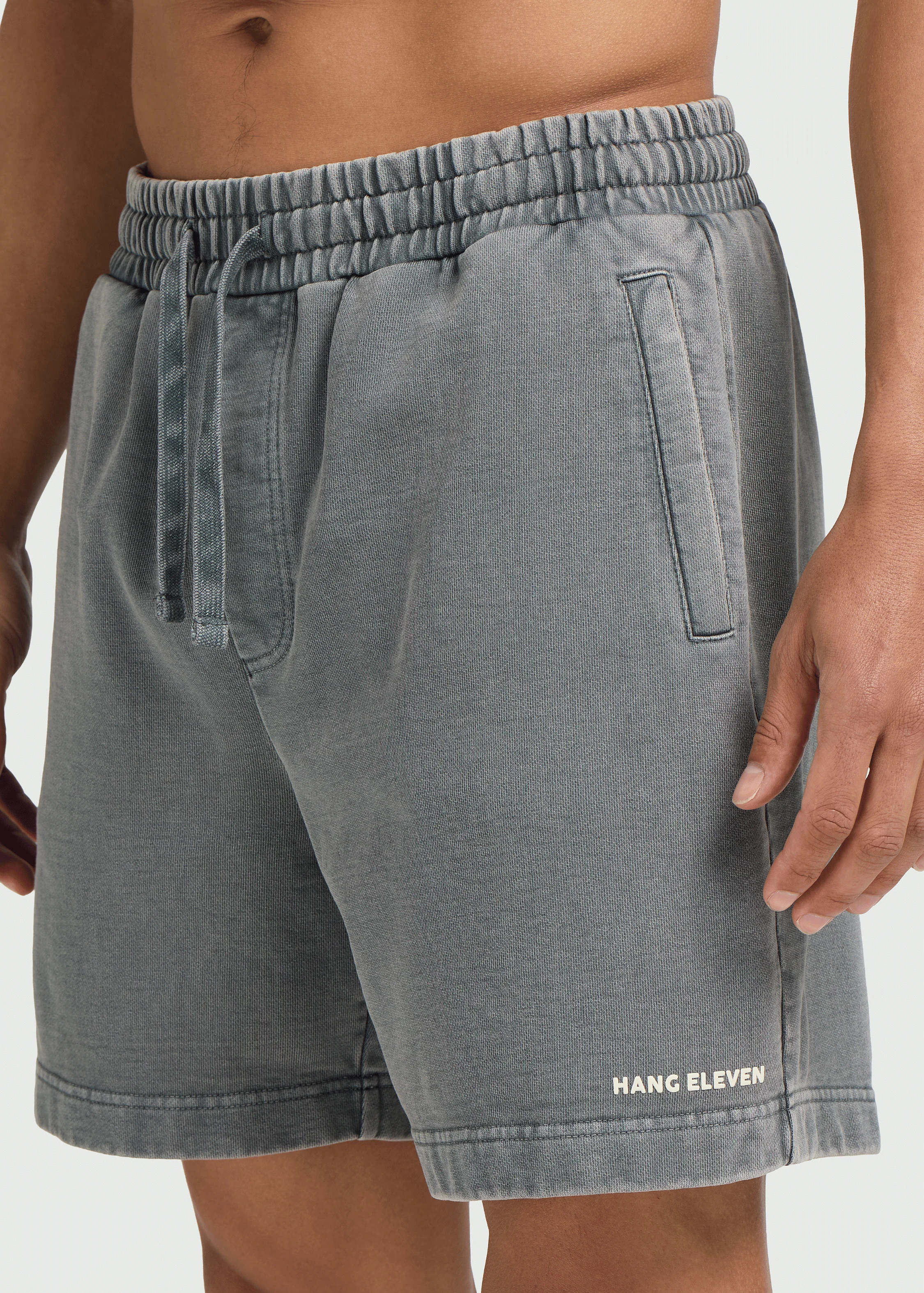 Washed Essential Sweat Short - Anthracite - Image 3