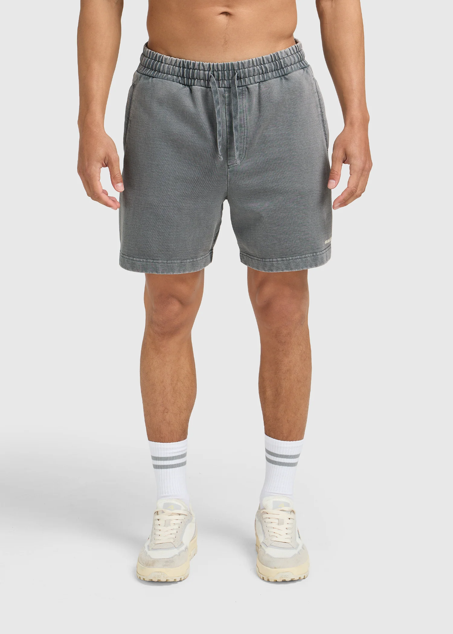 Washed Essential Sweat Short - Anthracite - Image 4