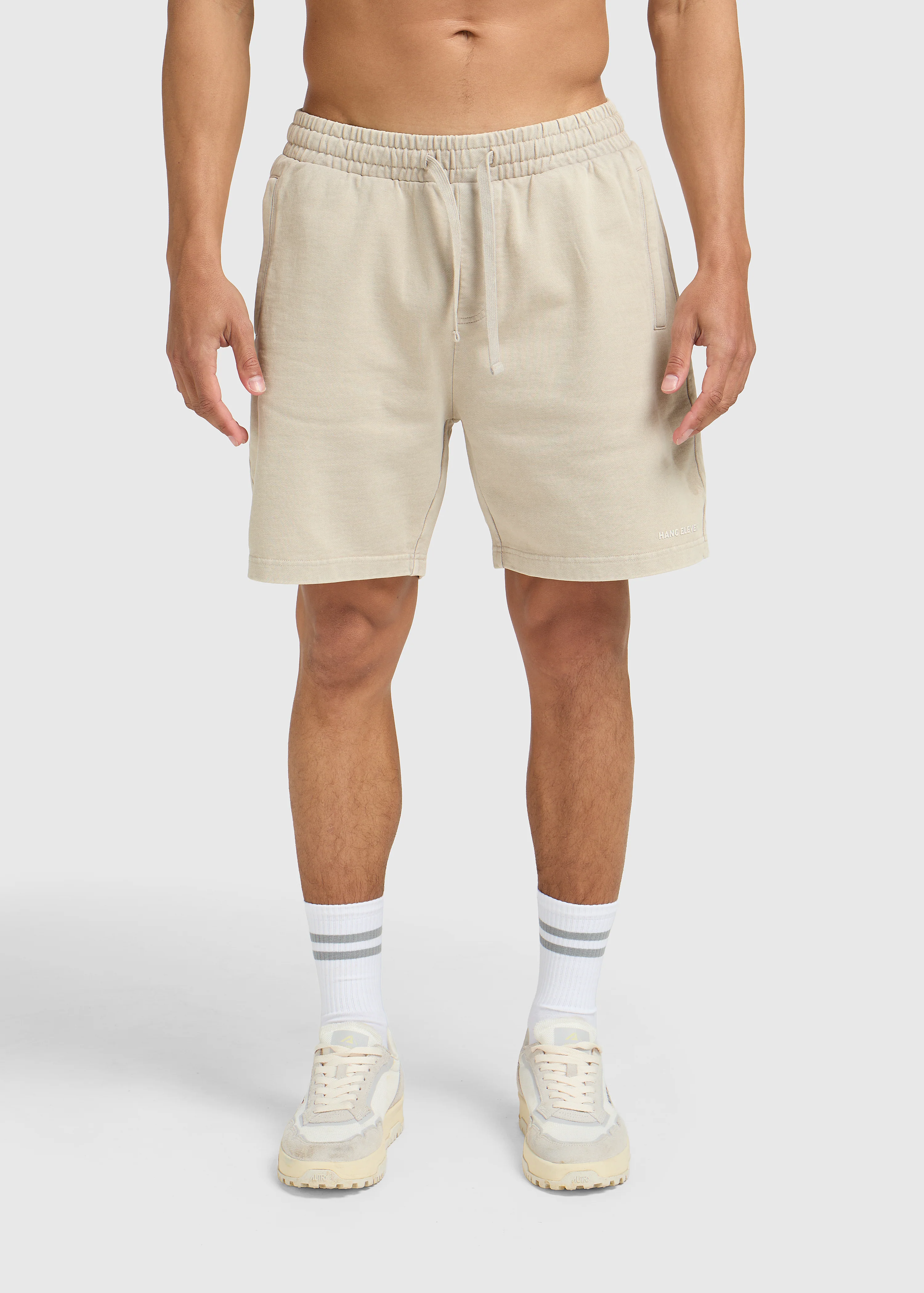 Washed Essential Sweat Short - Dove - Image 4