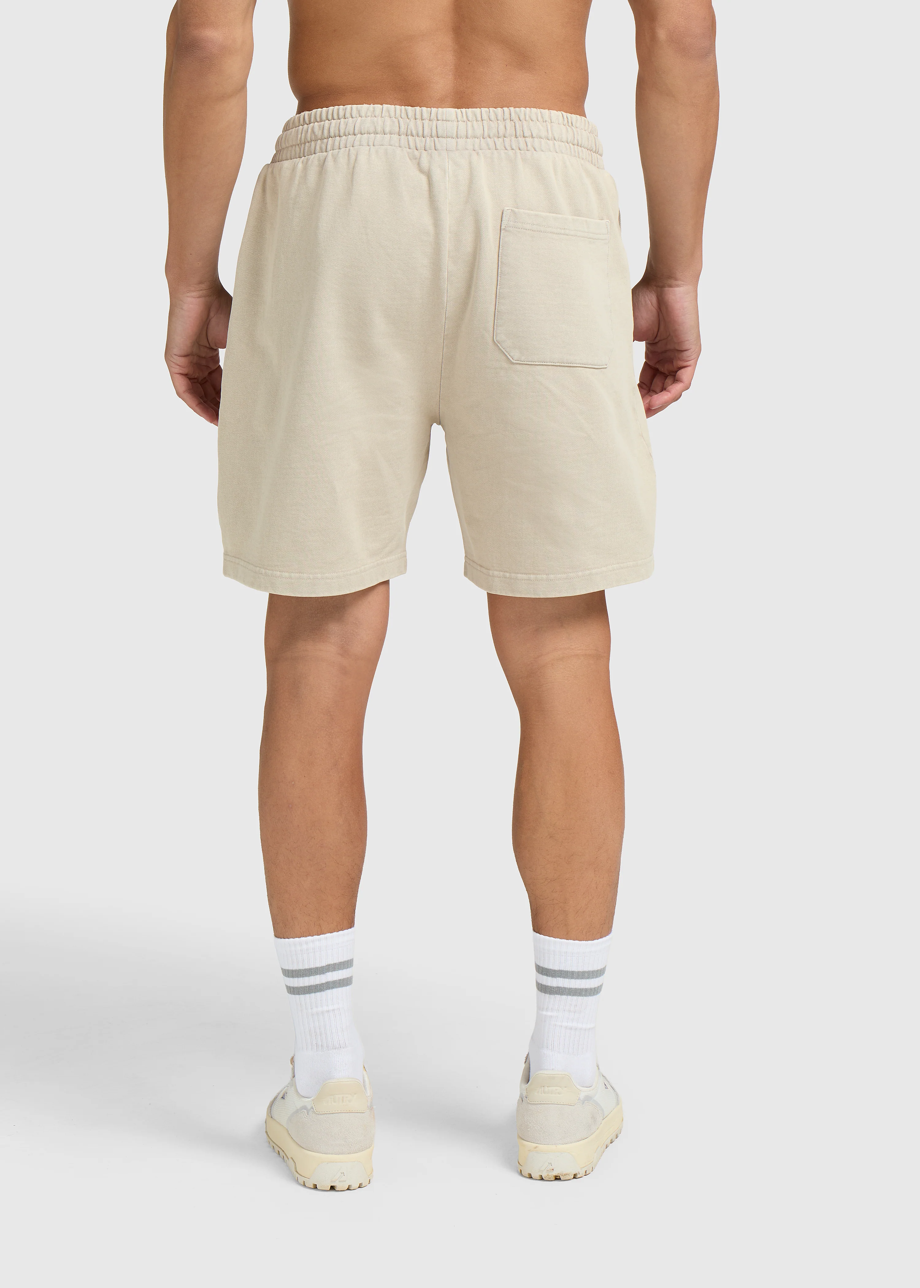 Washed Essential Sweat Short - Dove - Image 5