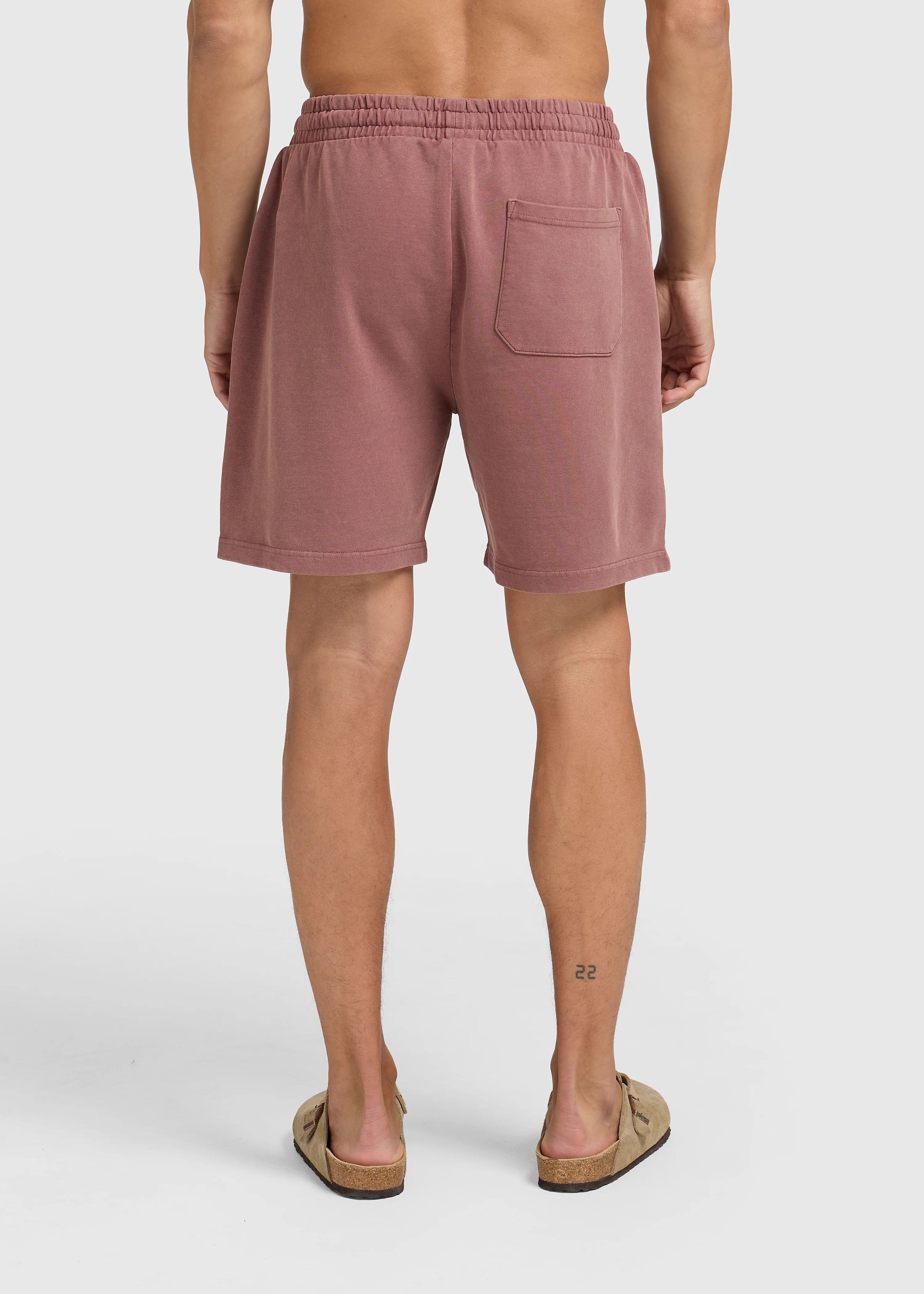 Washed Essential Sweat Short - Red - Image 3