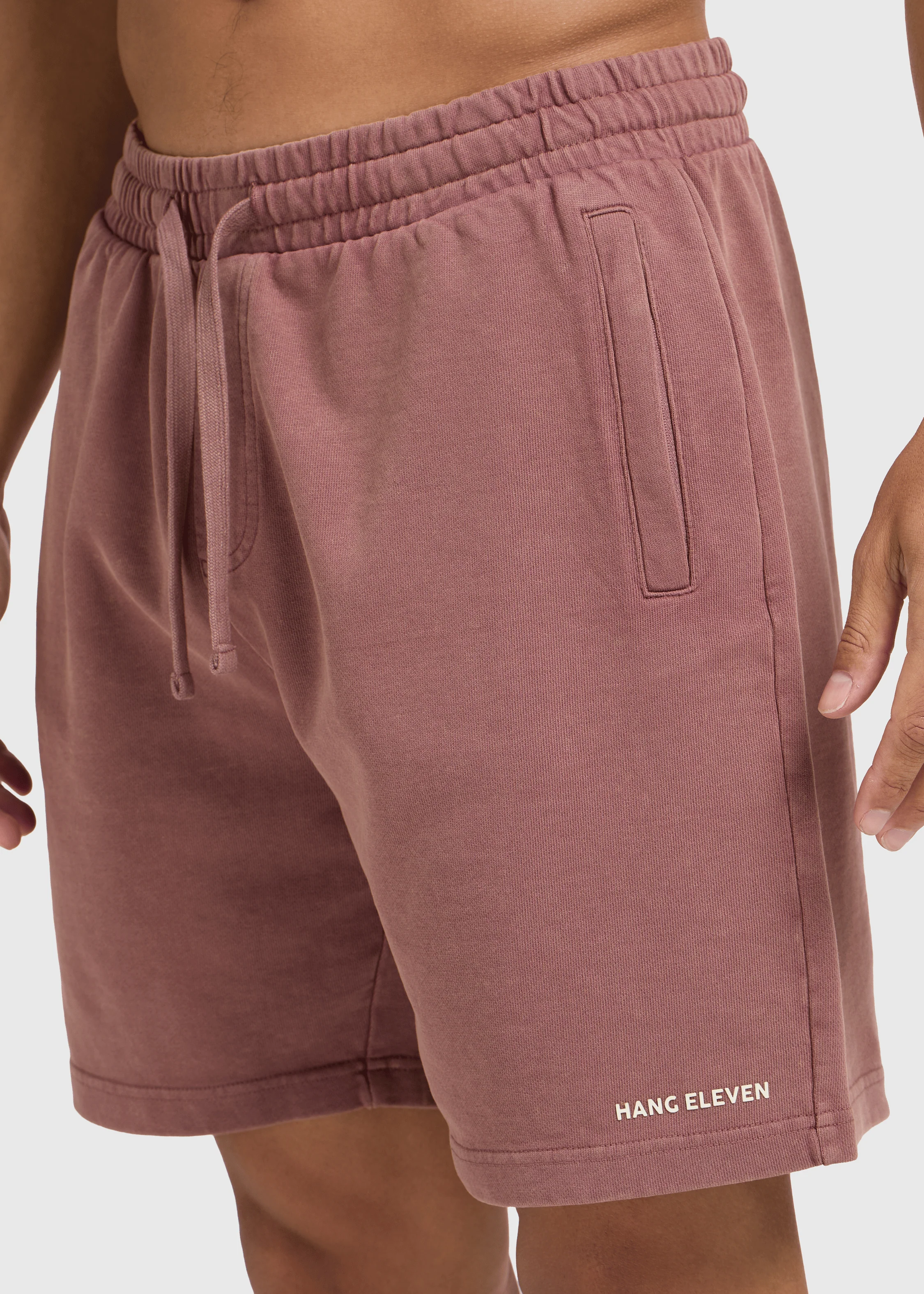 Washed Essential Sweat Short - Red - Image 5