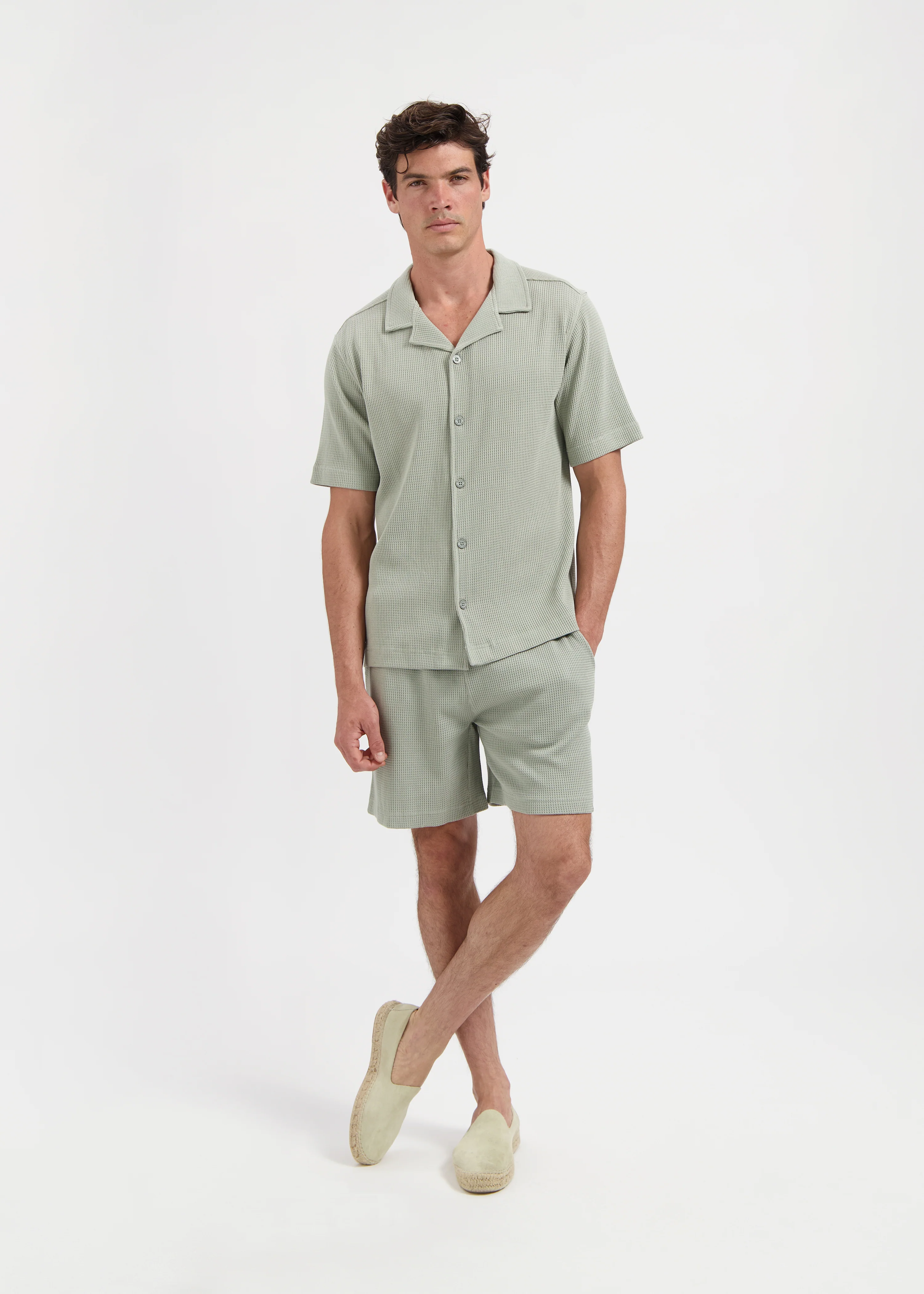 Waffle Shirt - Sage Green - Image 5
