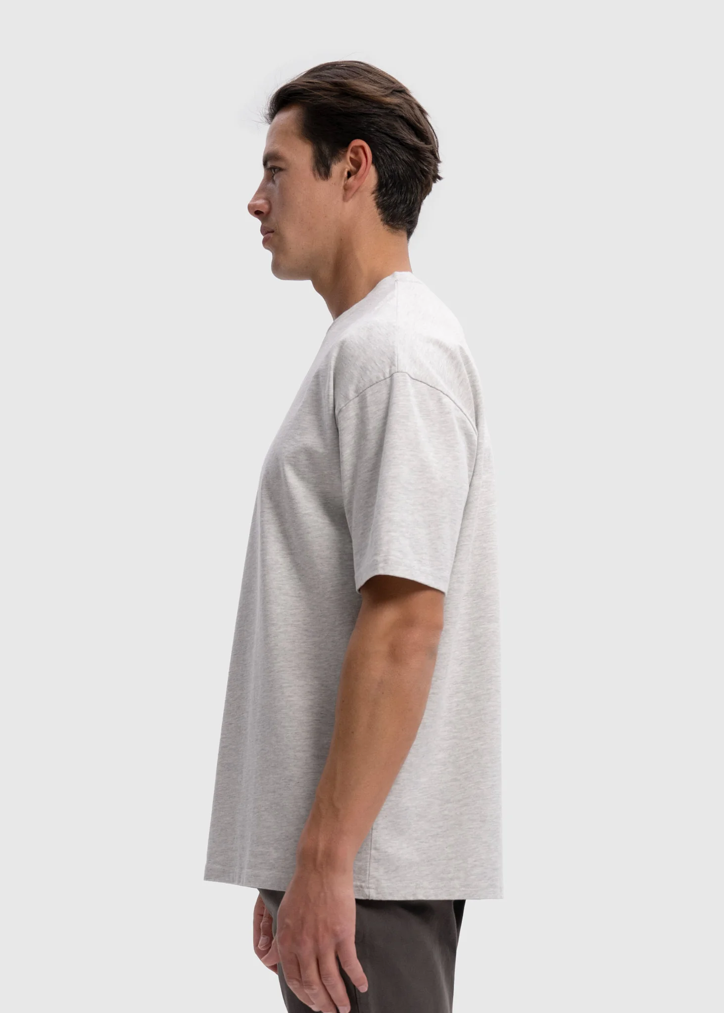 Heavy Oversized Premium Tee - Grey Melee - Image 3