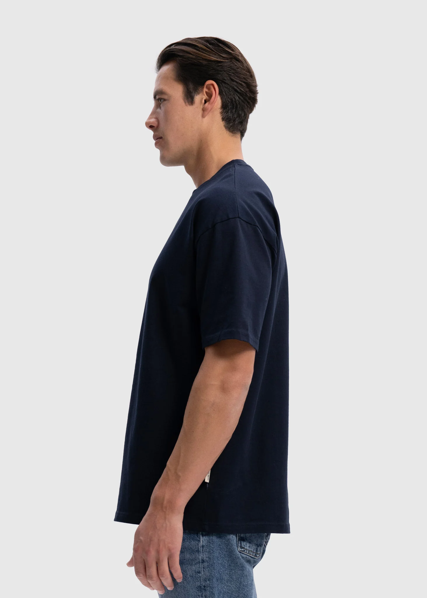 Heavy Oversized Premium Tee - Navy Blue - Image 3