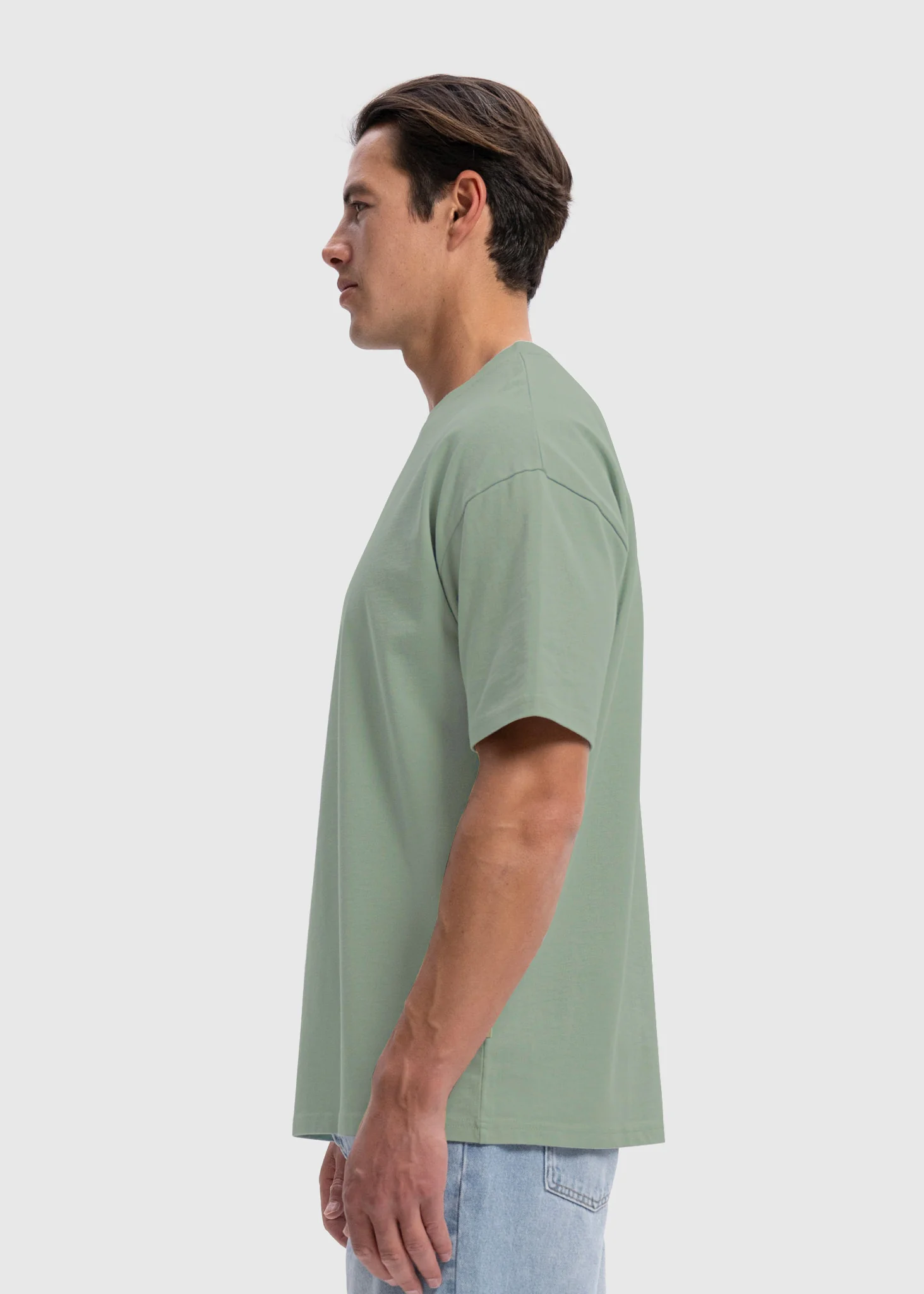 Heavy Oversized Premium Tee - Sage Green - Image 3