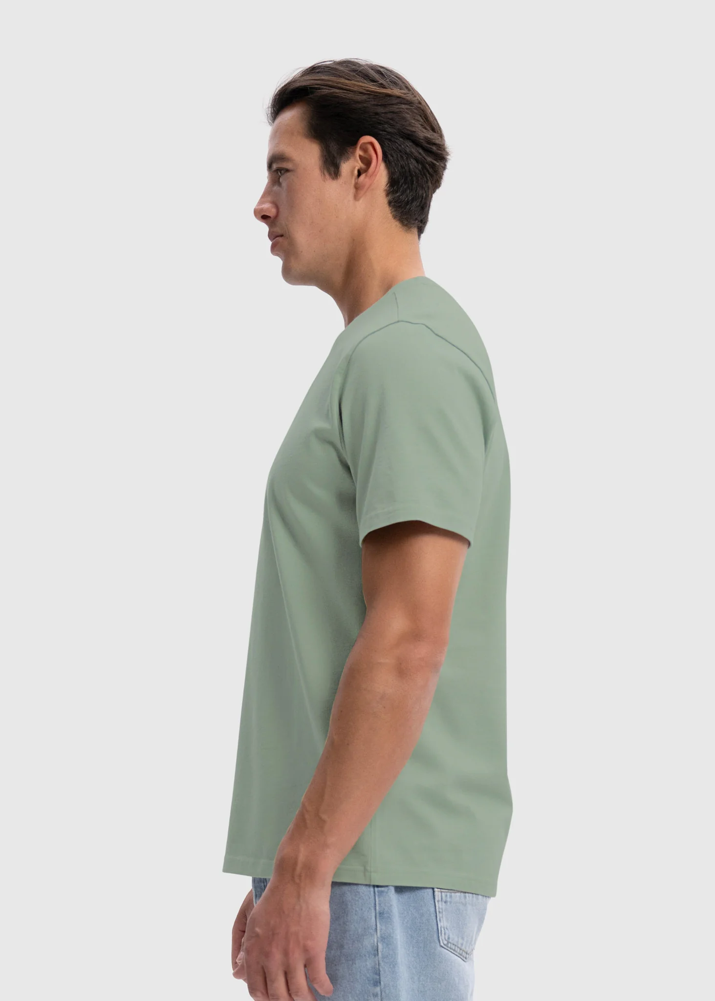 Heavy Regular Premium Tee - Sage Green - Image 3