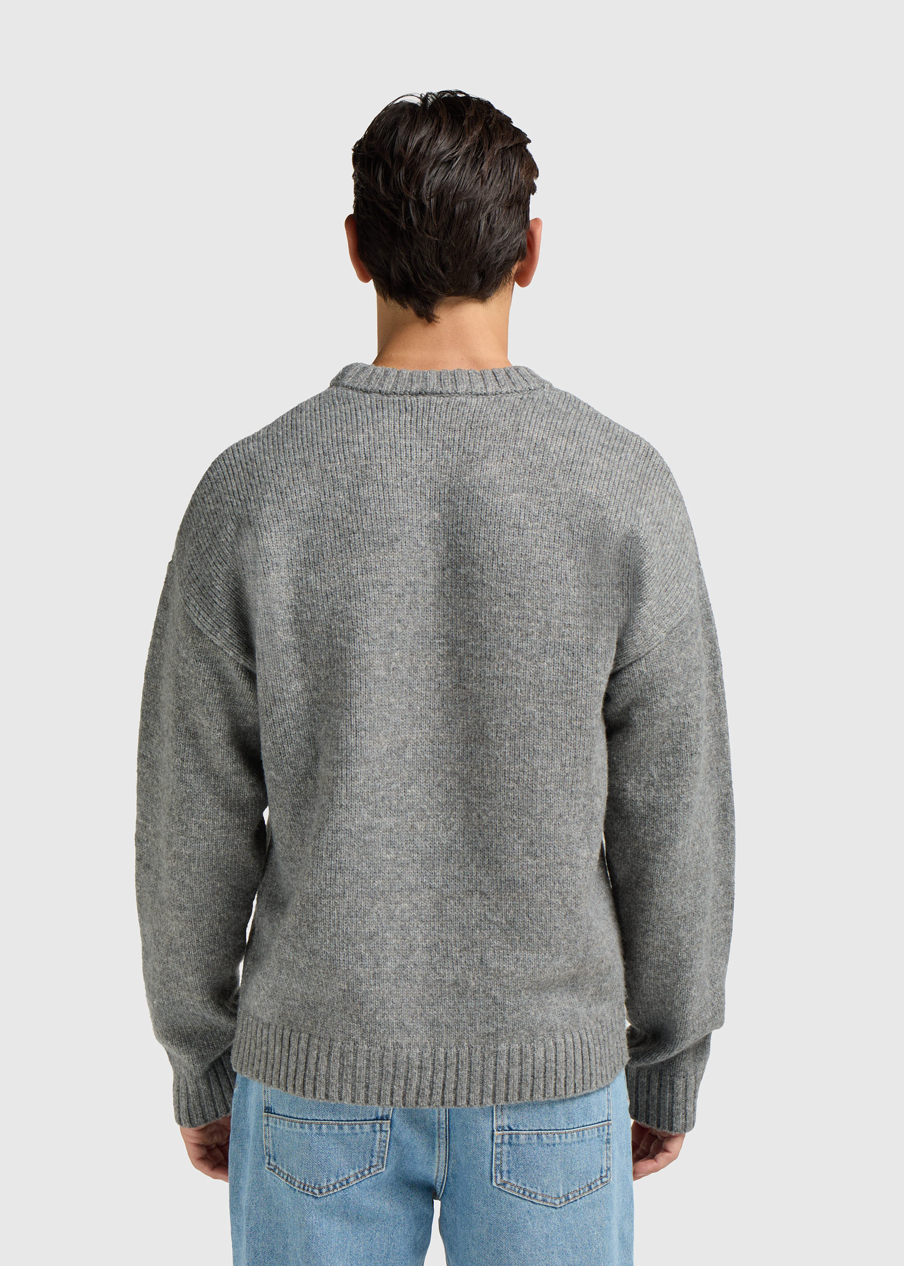 Heavy Knit Crewneck - Dark Grey - Image 3
