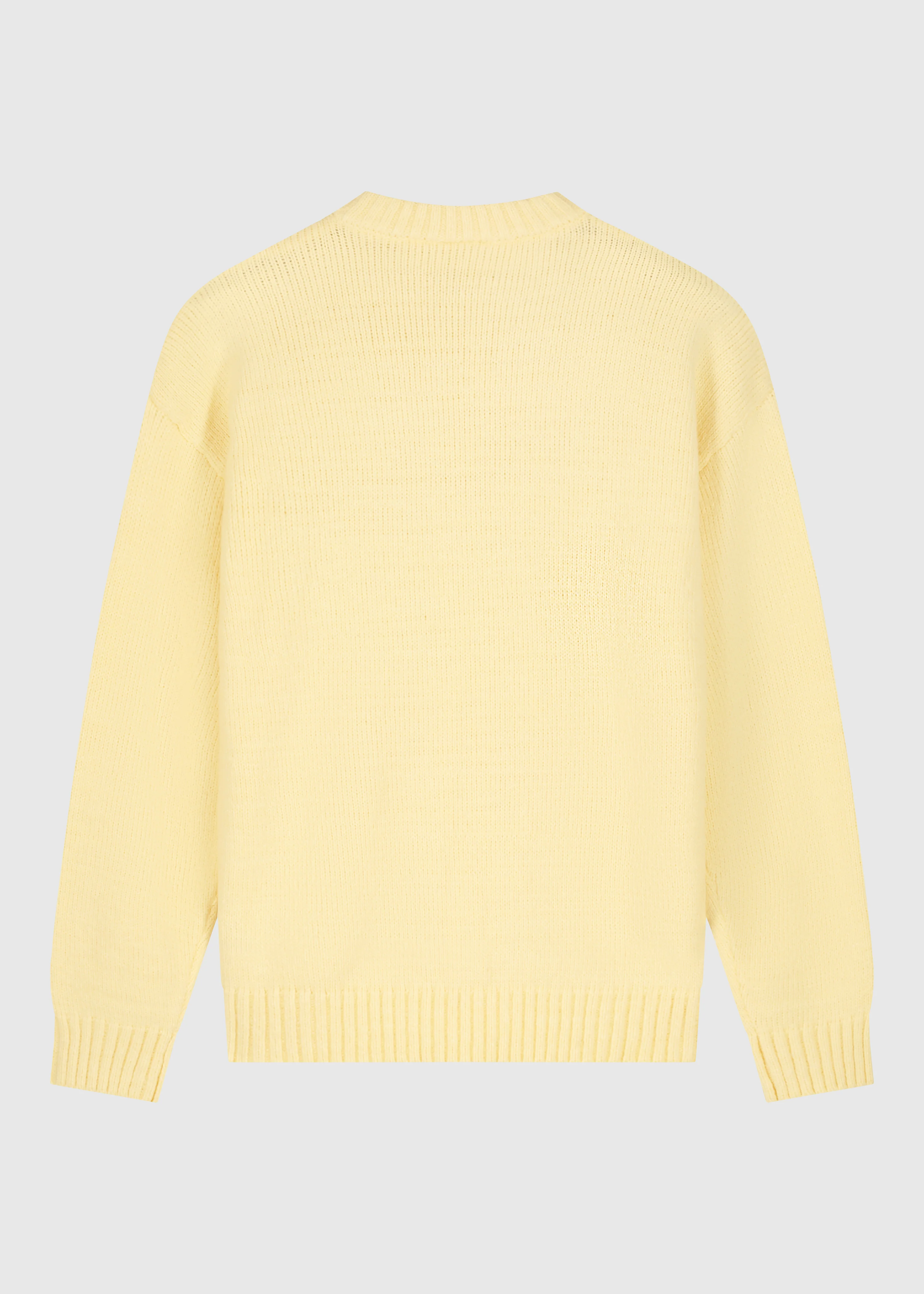 Heavy Knit Crewneck - Pastel Yellow - Image 4