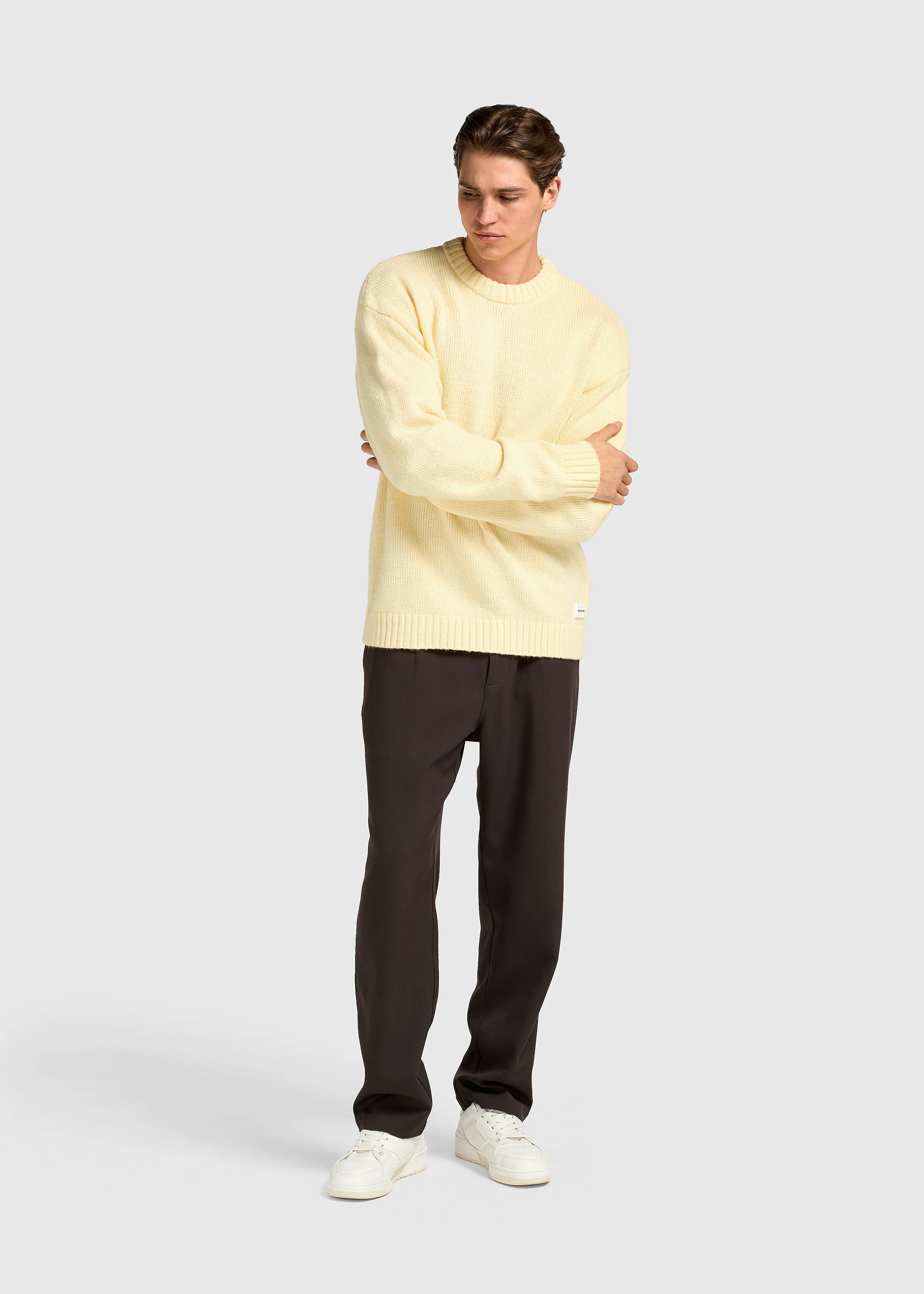 Heavy Knit Crewneck - Pastel Yellow - Image 7