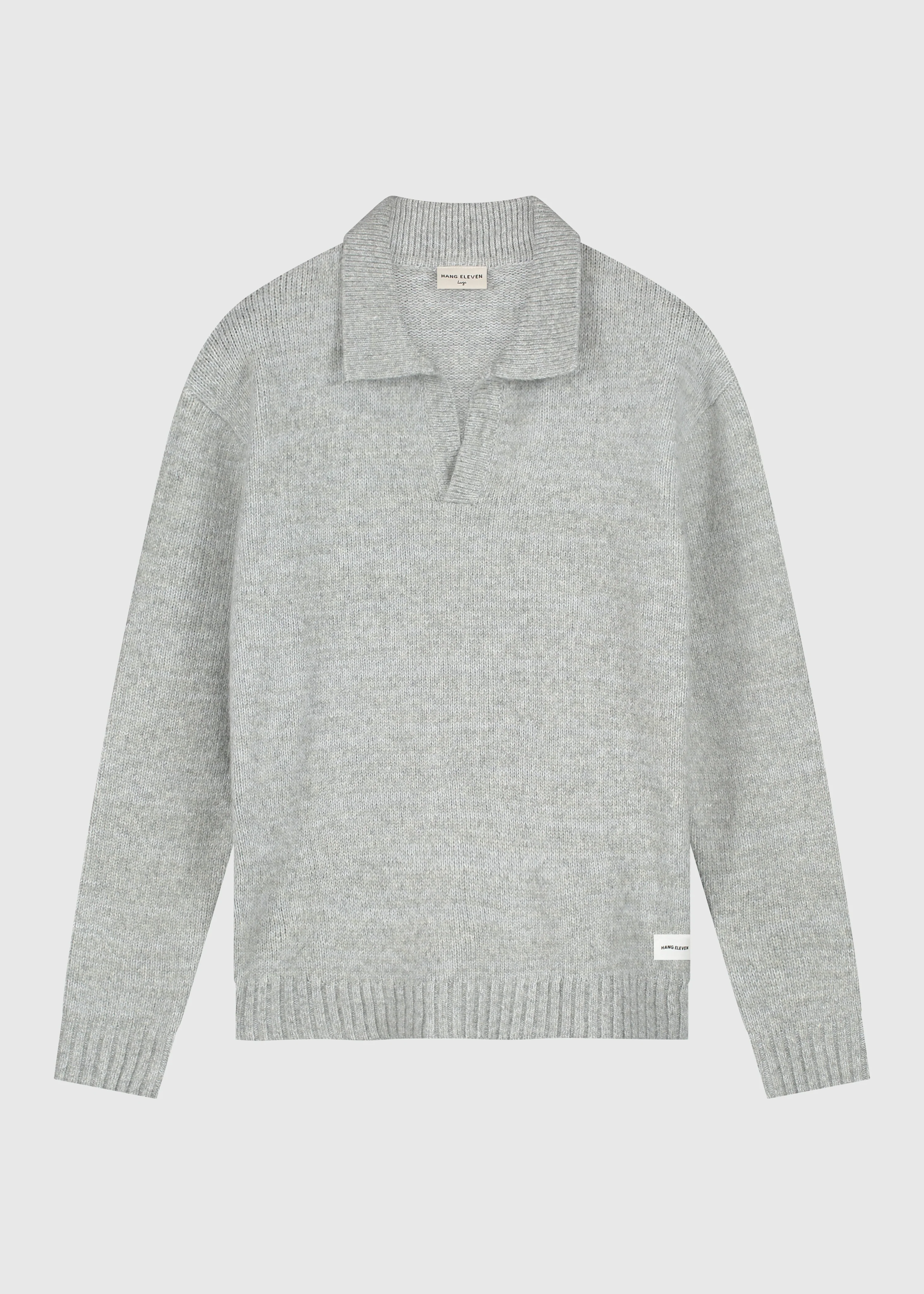 Heavy Knit Polo - Grey Melee - Image 3