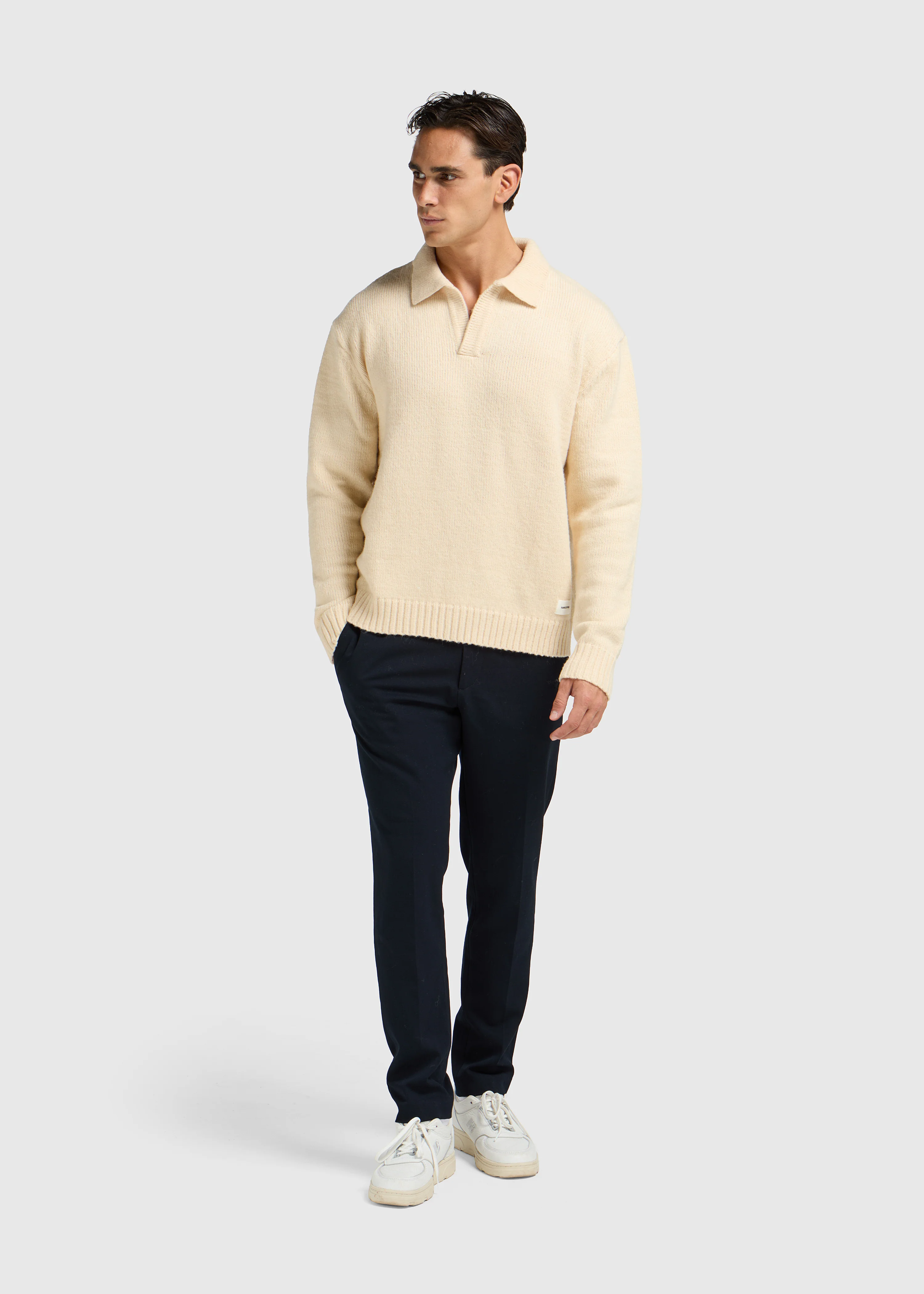 Heavy Knit Polo - Light Sand - Image 5